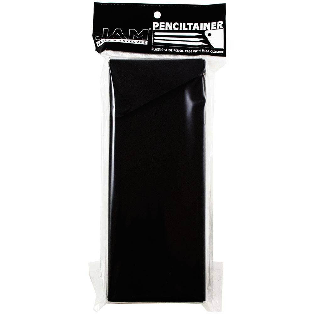 JAM Paper Sliding Pencil Case with Button Snap, 6ct.