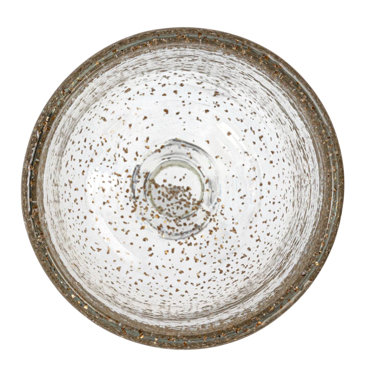 Hello Honey® 12oz. Stemmed Gold-Flecked Clear Drinking Glass