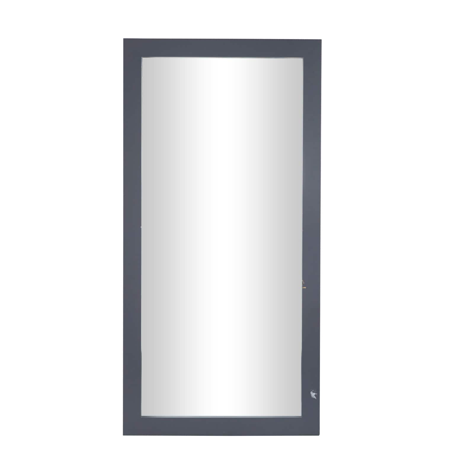 Grey Wood Modern Wall Mirror 65 x 33 By Ivory And Iris - D615611S - Mirrors Modern Grey Wood Wall Mirror Create a more spaciou sku D615611S