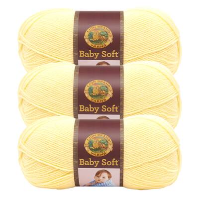 Lion Brand Yarn 1 Skein Babysoft Baby Yarn Yarn Creamsicle | INDIA