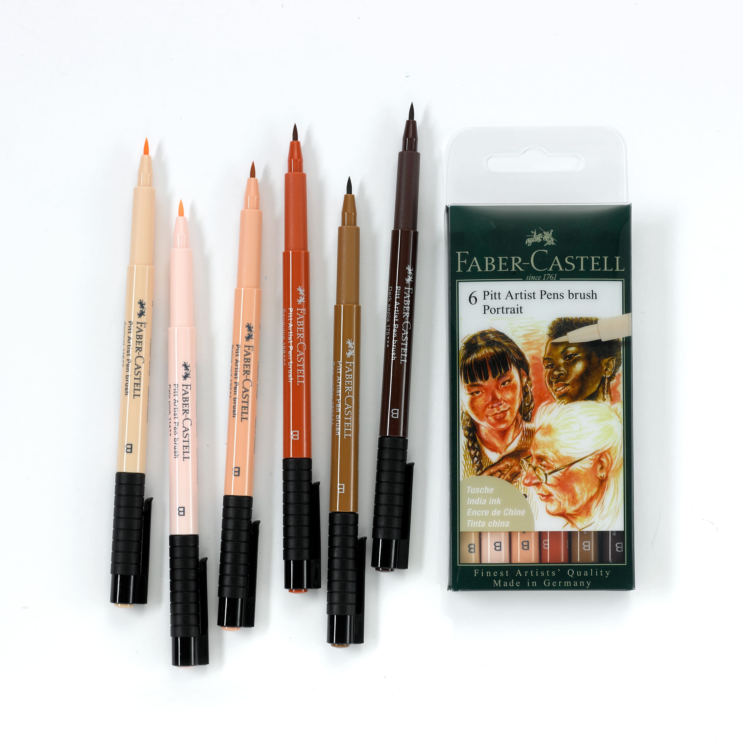 Faber-Castell&#xAE; PITT&#xAE; 6 Color Artist Brush Pen Set