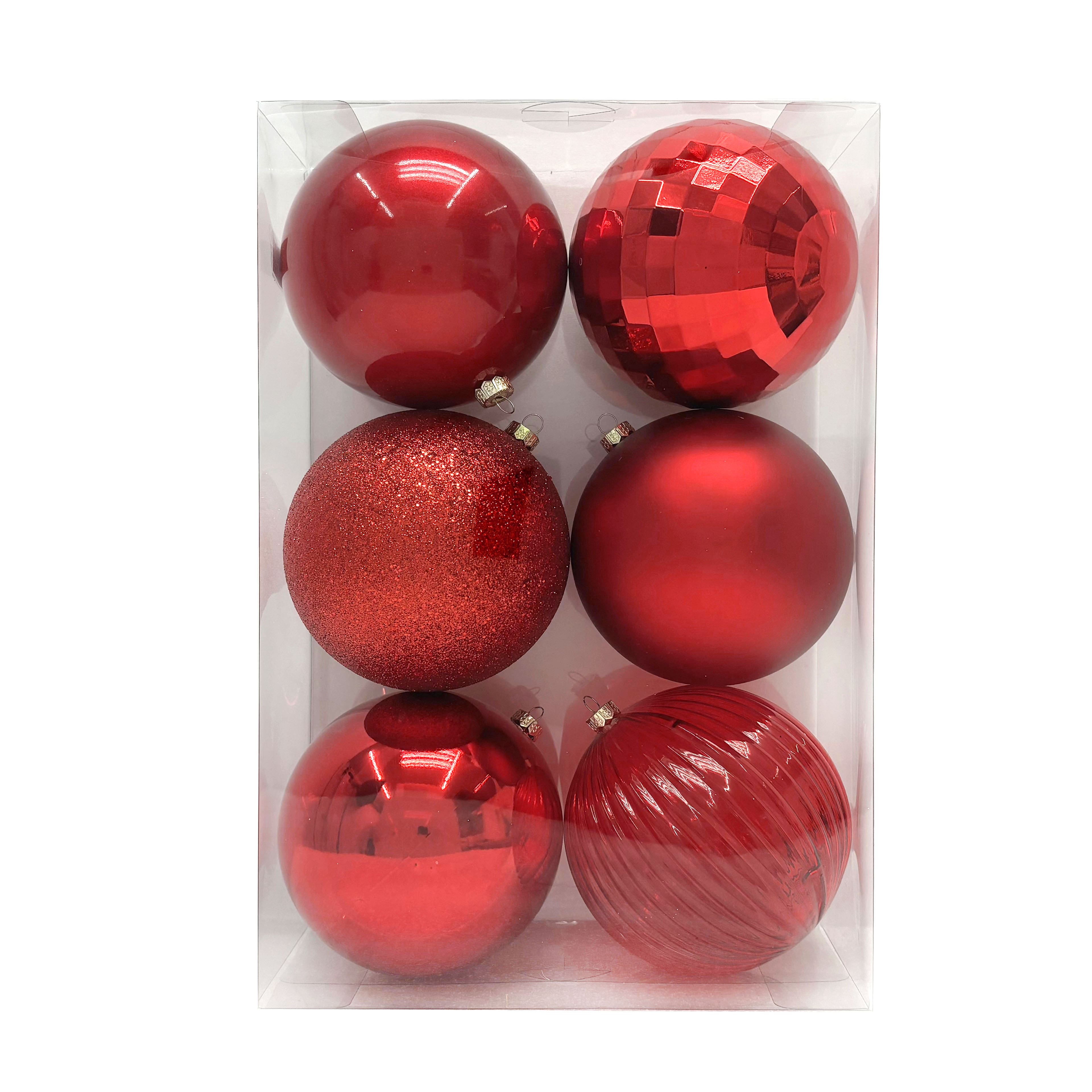 6 Pack 4.75&#x22; Red Shatterproof Ball Ornaments by Ashland&#xAE;