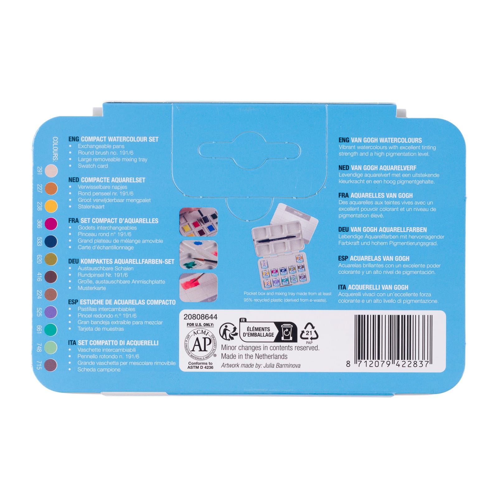 Van Gogh Muted Watercolor Pocket Box Set