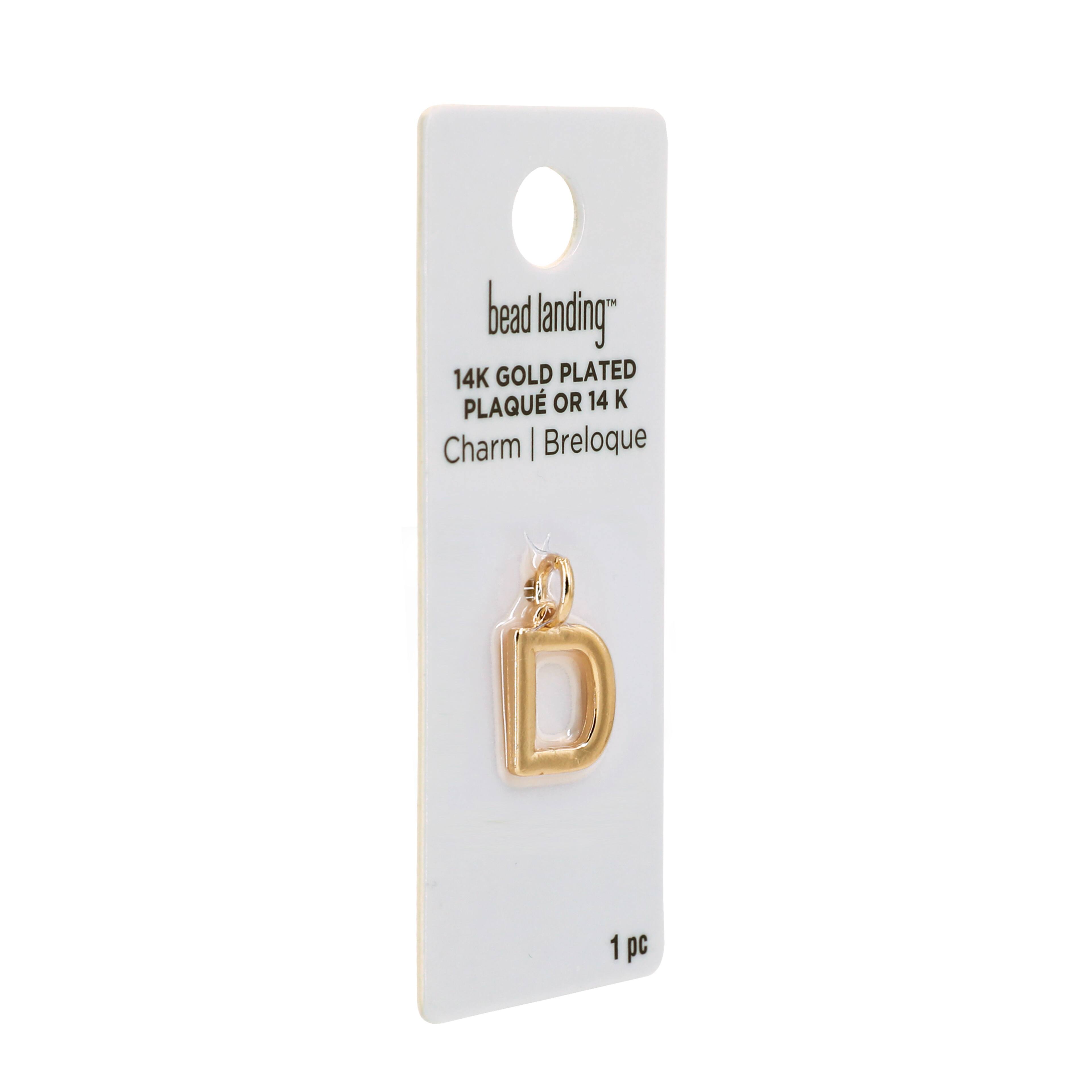 14K Gold Plated Letter Charm by Bead Landing&#x2122;