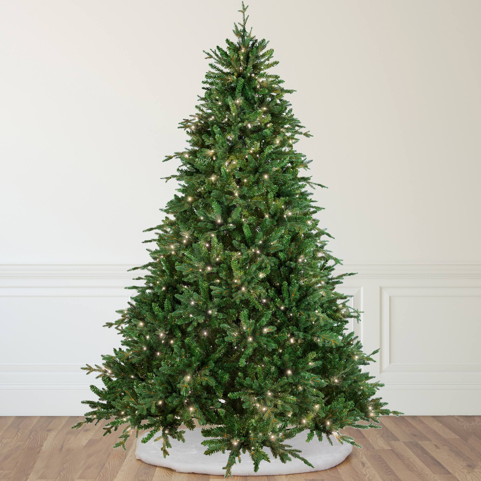 12ft. Pre-Lit Cumberland Pine Artificial Christmas Tree, Warm White LED Lights