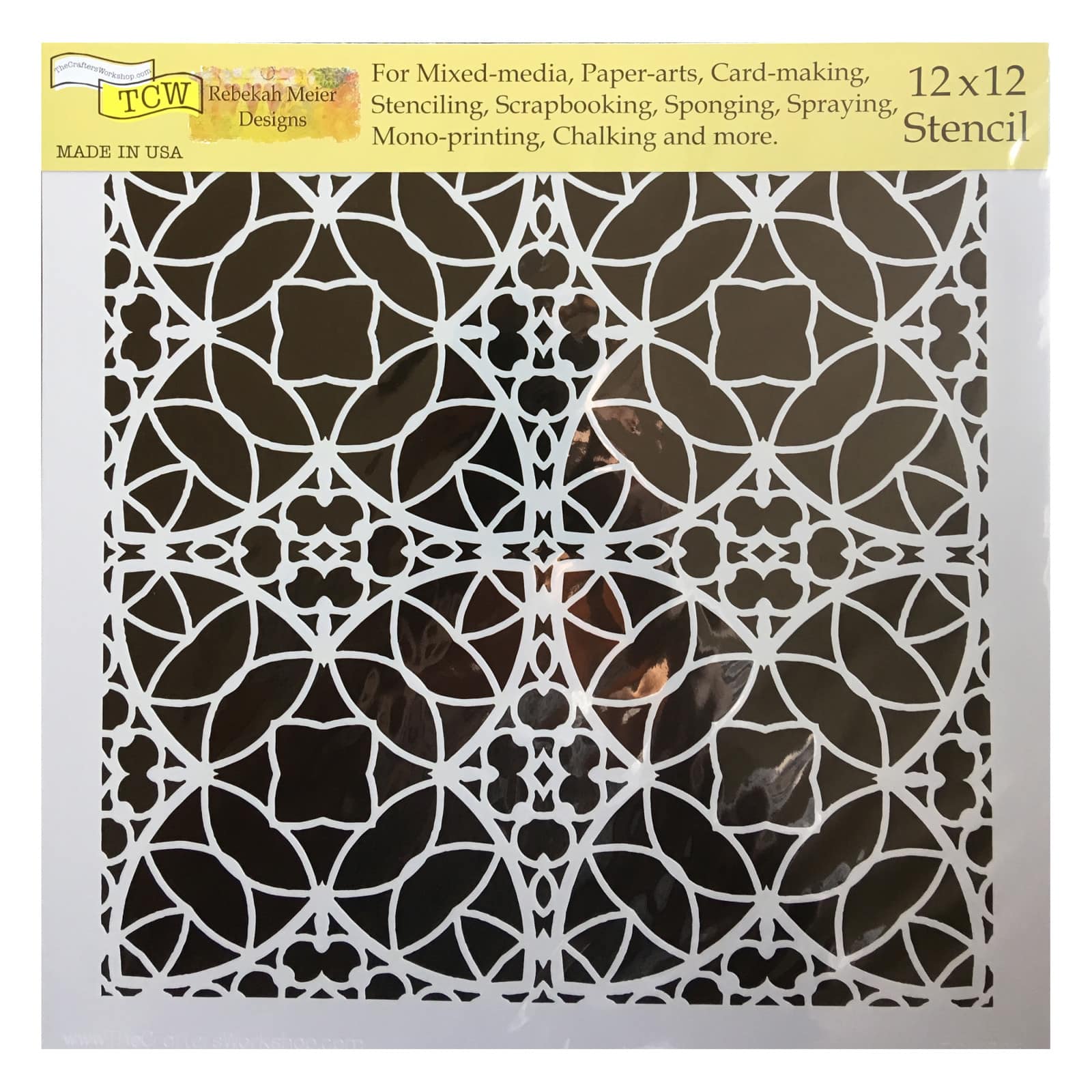 The Crafter&#x27;s Workshop Spanish Tile Stencil, 12&#x22; x 12&#x22;