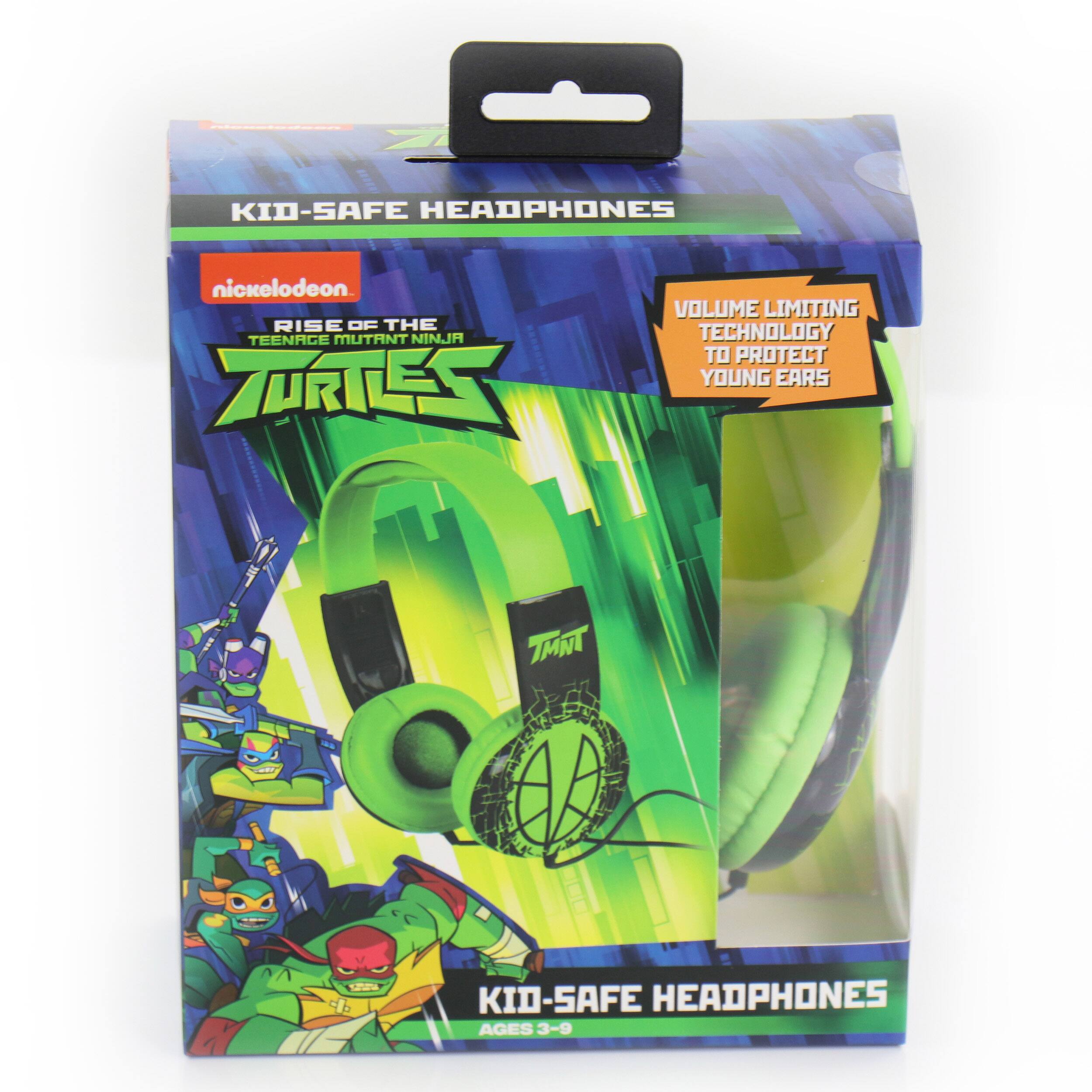 Rise of the Teenage Mutant Ninja Turtles Green Kid-Safe Headphones