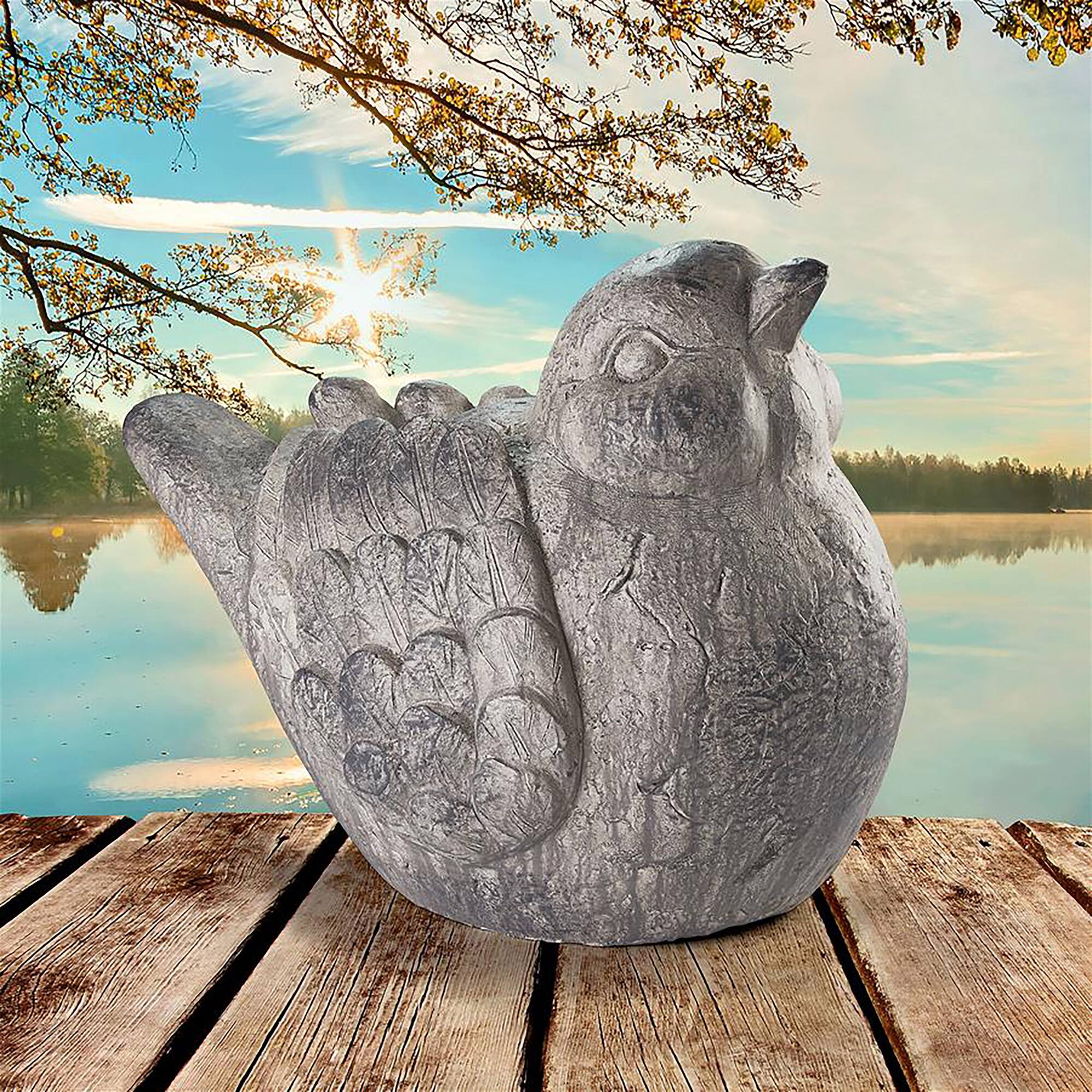Design Toscano 21.5&#x22; Fine Feathered Friend Chubby Bird Statue