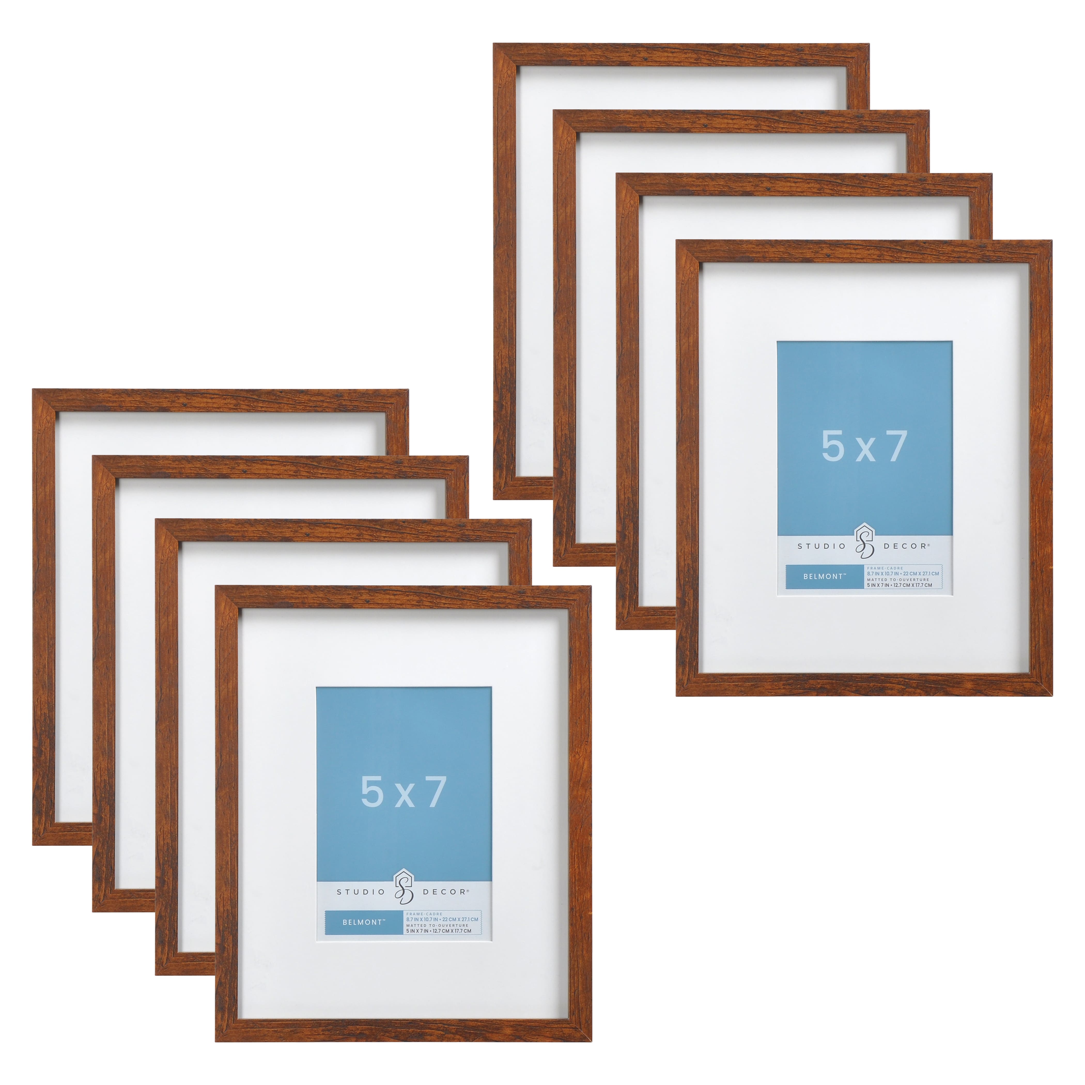 8 Pack: Narrow Belmont Frame with Mat by Studio Décor®