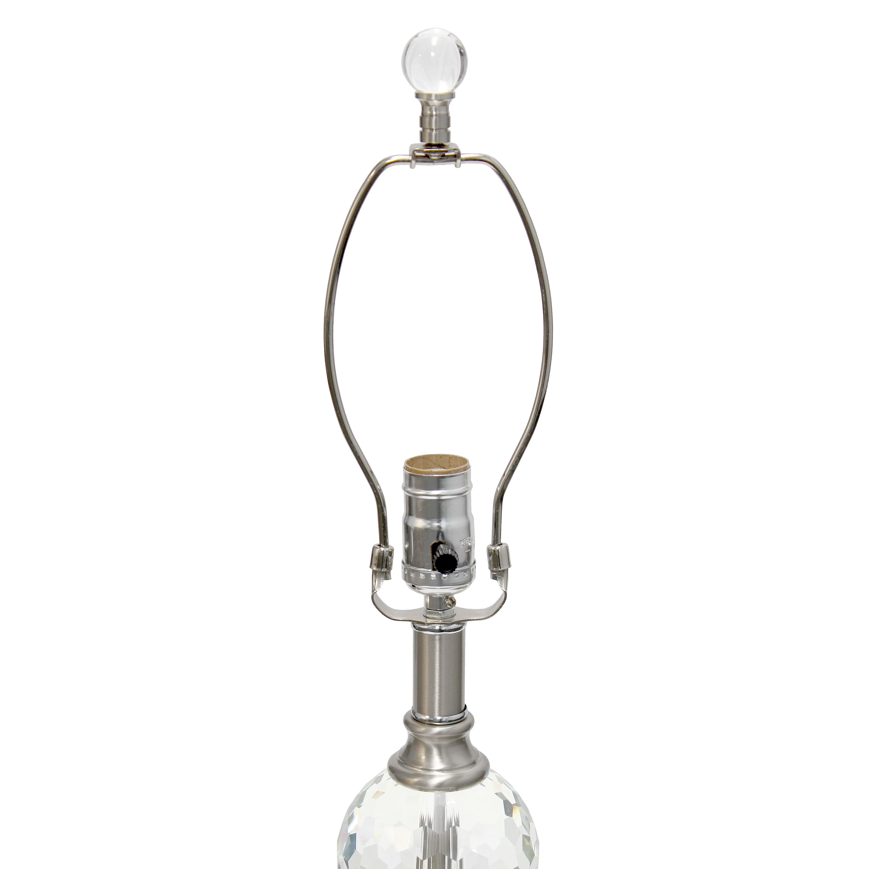 Lalia Home Brushed Nickel Crystal Drop Table and Floor Lamp Set