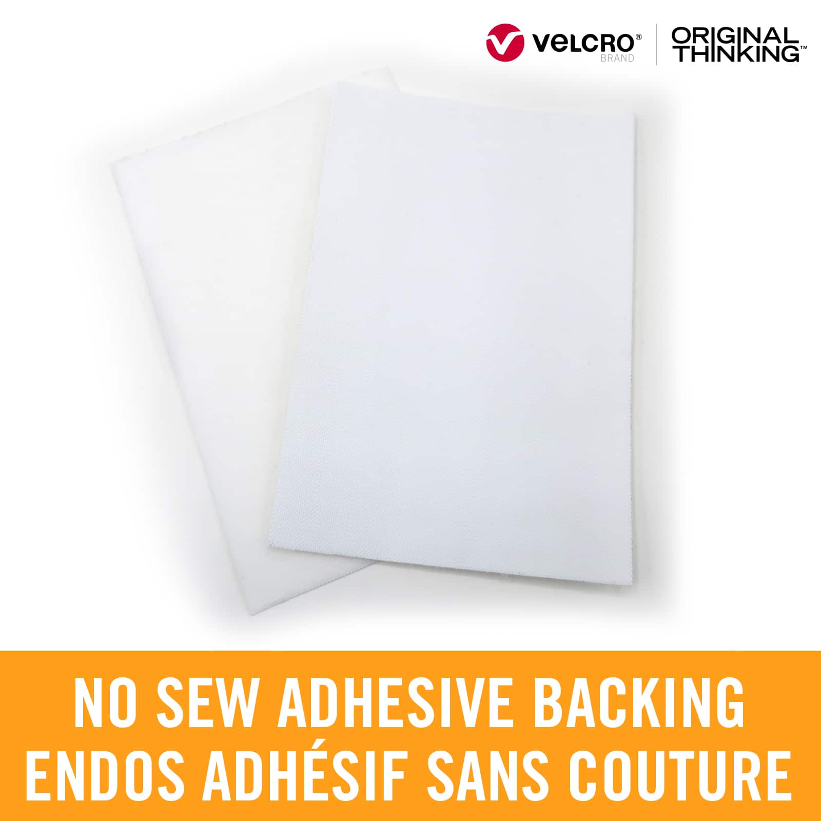 12 Pack: VELCRO® Brand Sleek & Thin™ White Stick On Fastener Rectangle