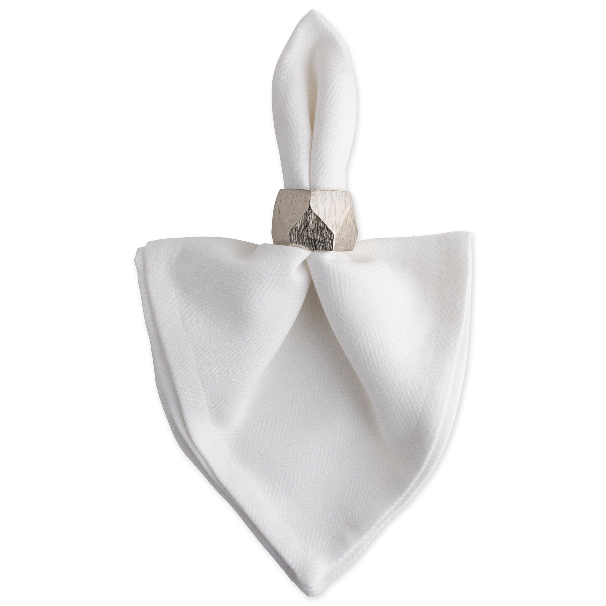 DII&#xAE; Silver Triangle Band Napkin Rings, 6ct.