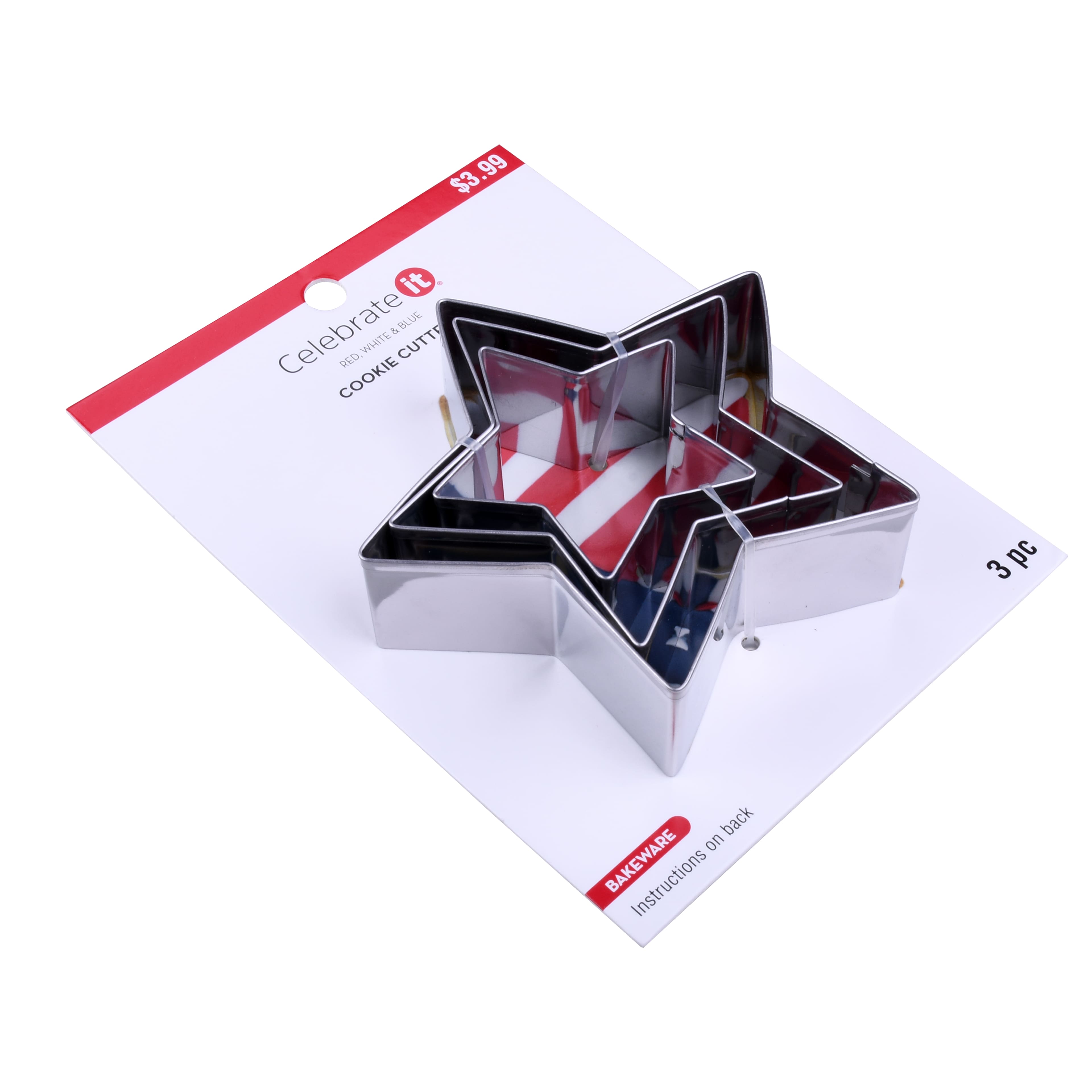 Red, White &#x26; Blue Star Cookie Cutters Set by Celebrate It&#xAE;