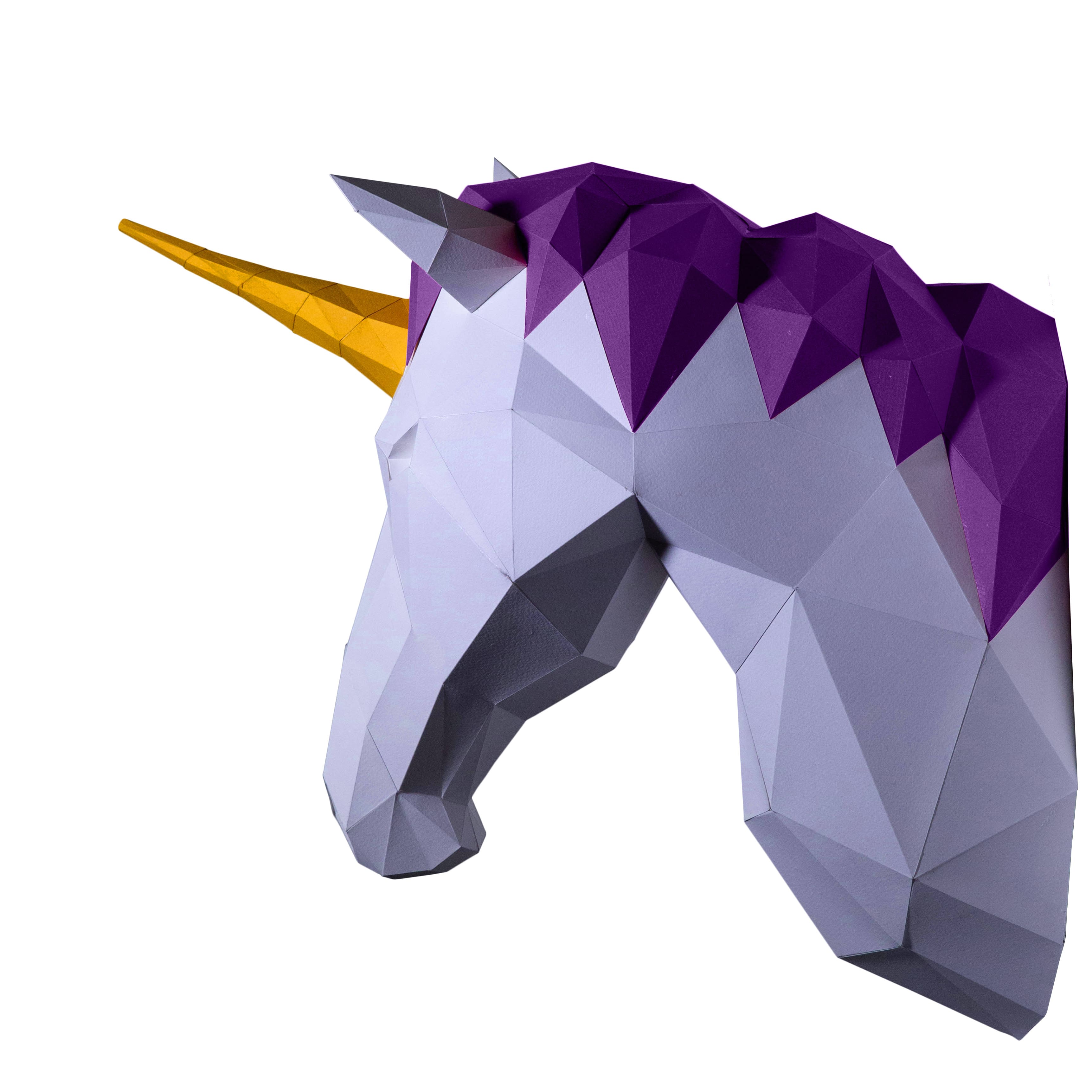 PaperCraft World 3D PaperCraft Unicorn Wall Art DIY Kit