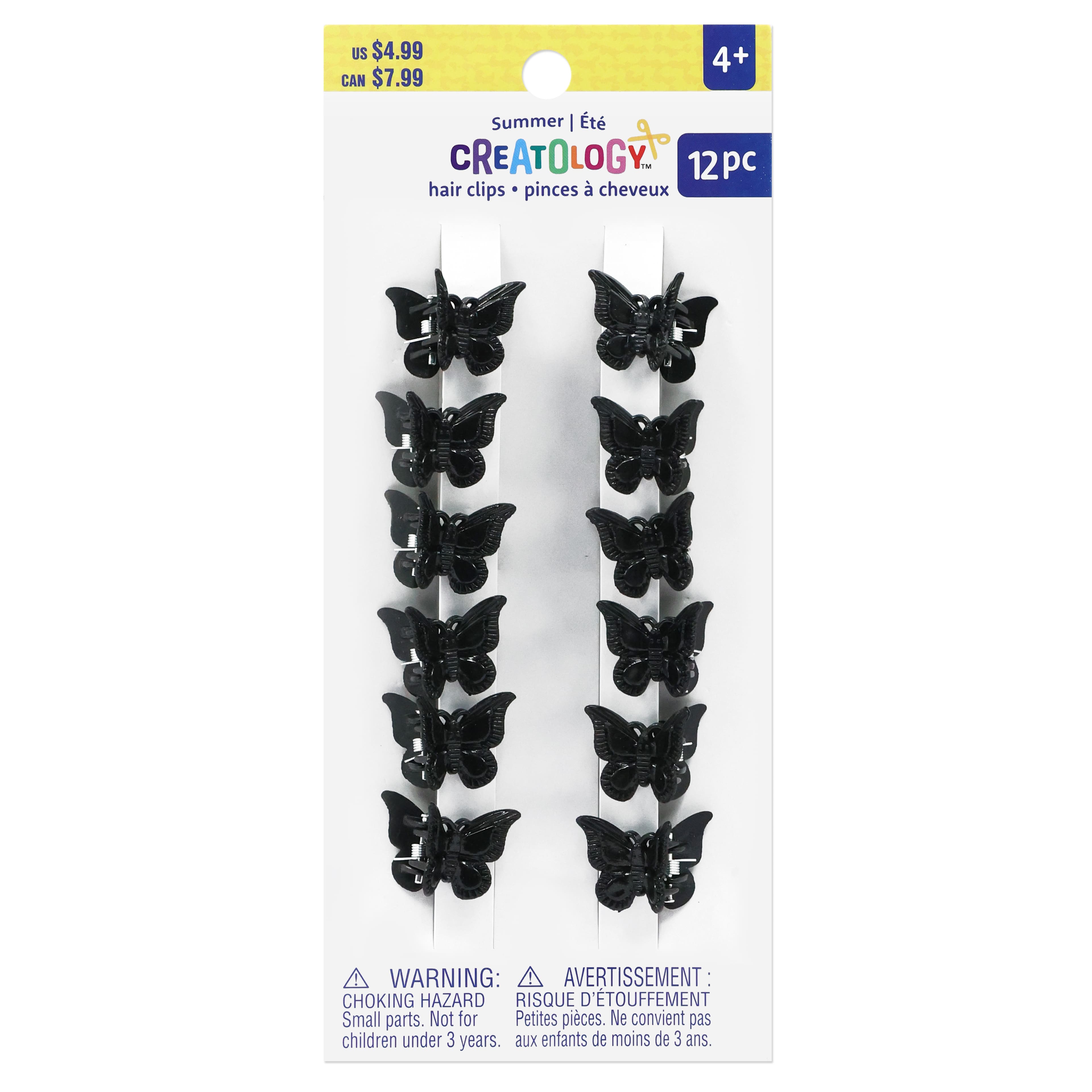 Summer Black Butterfly Hair Clips by Creatology&#x2122;
