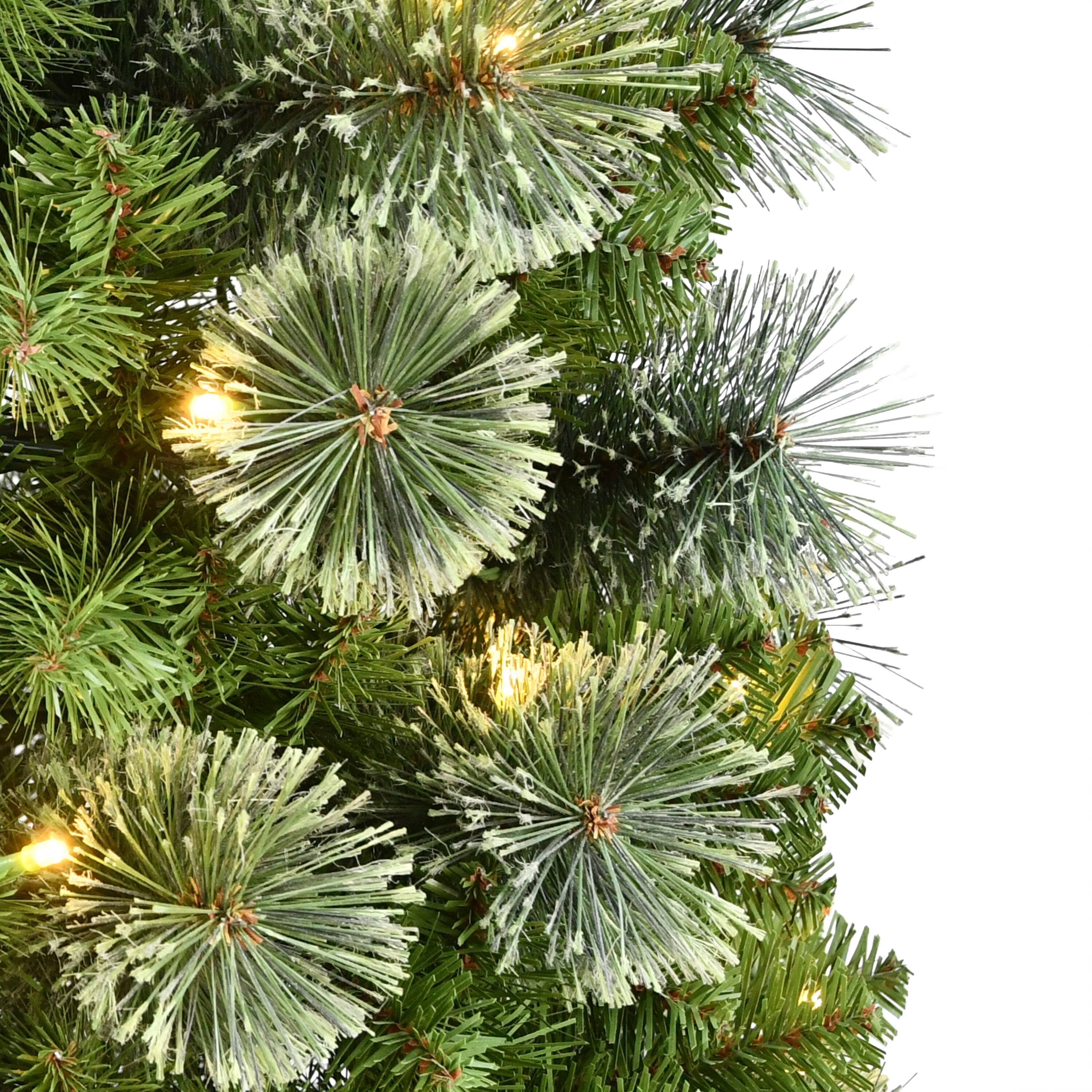 6ft. Pre-Lit Pop-Up Collapsible Aritficial Christmas Tree, Warm White LED Lights