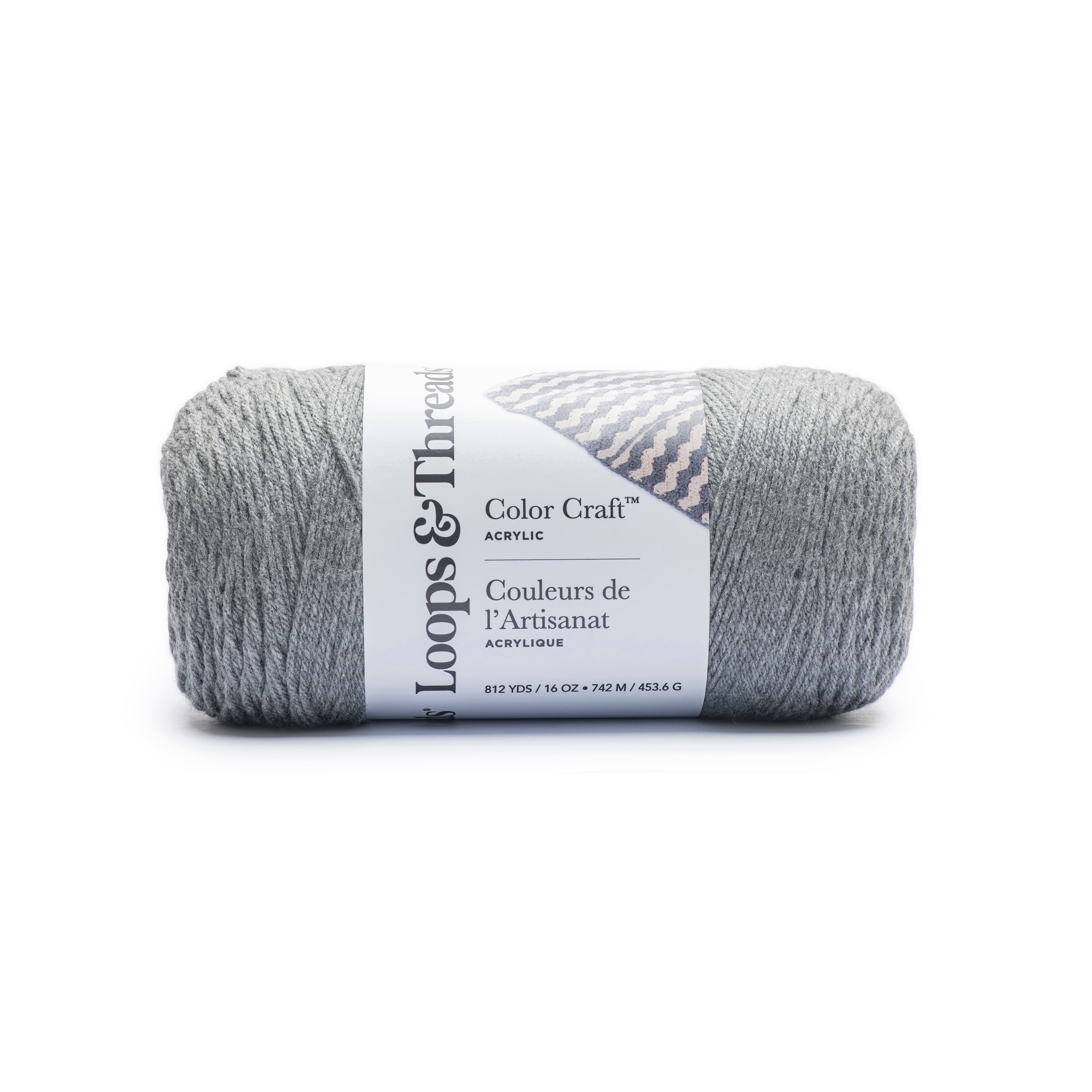 Caron One Pound Yarn, Medium Grey Mix