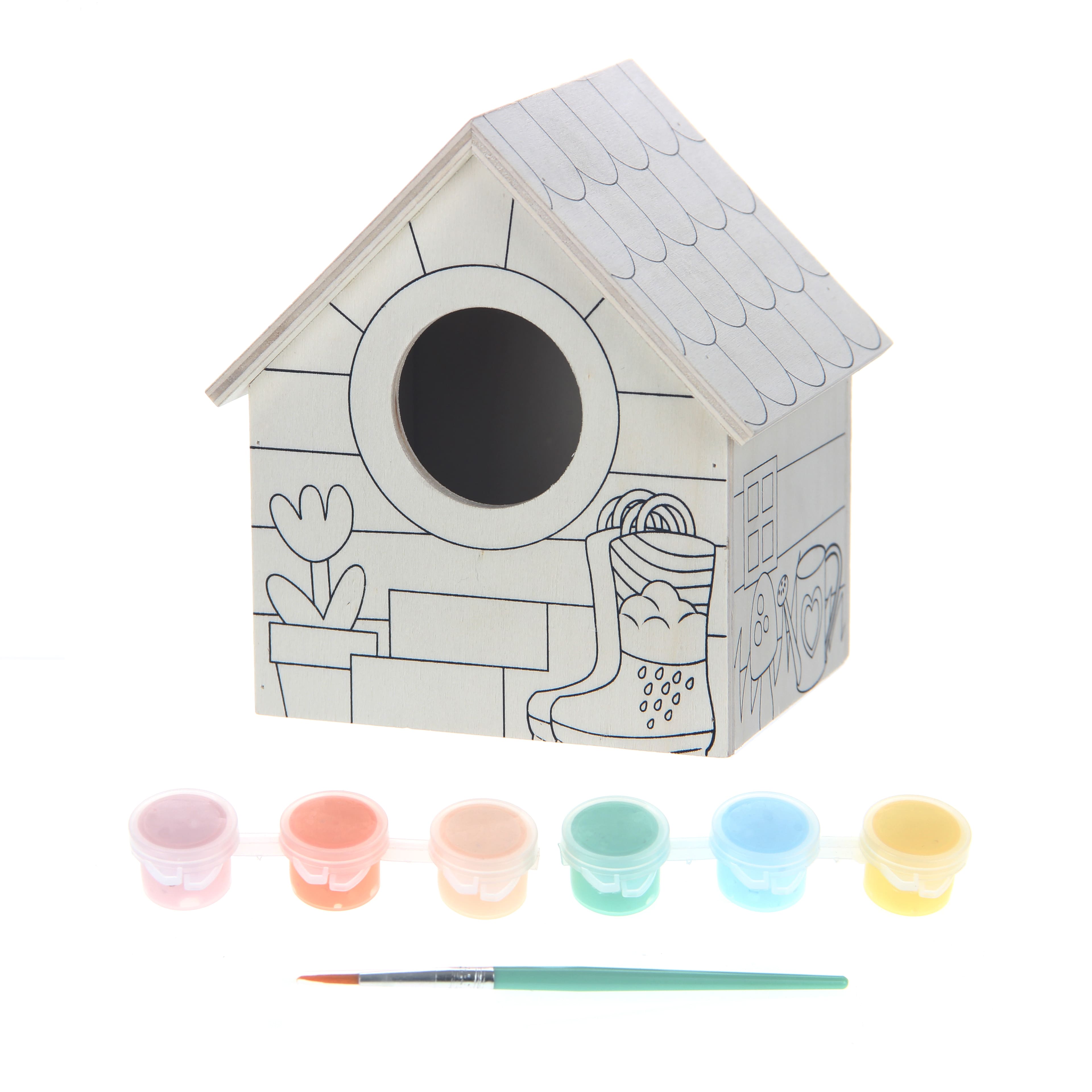 Wood Rainboots Birdhouse Kit by Creatology&#x2122;