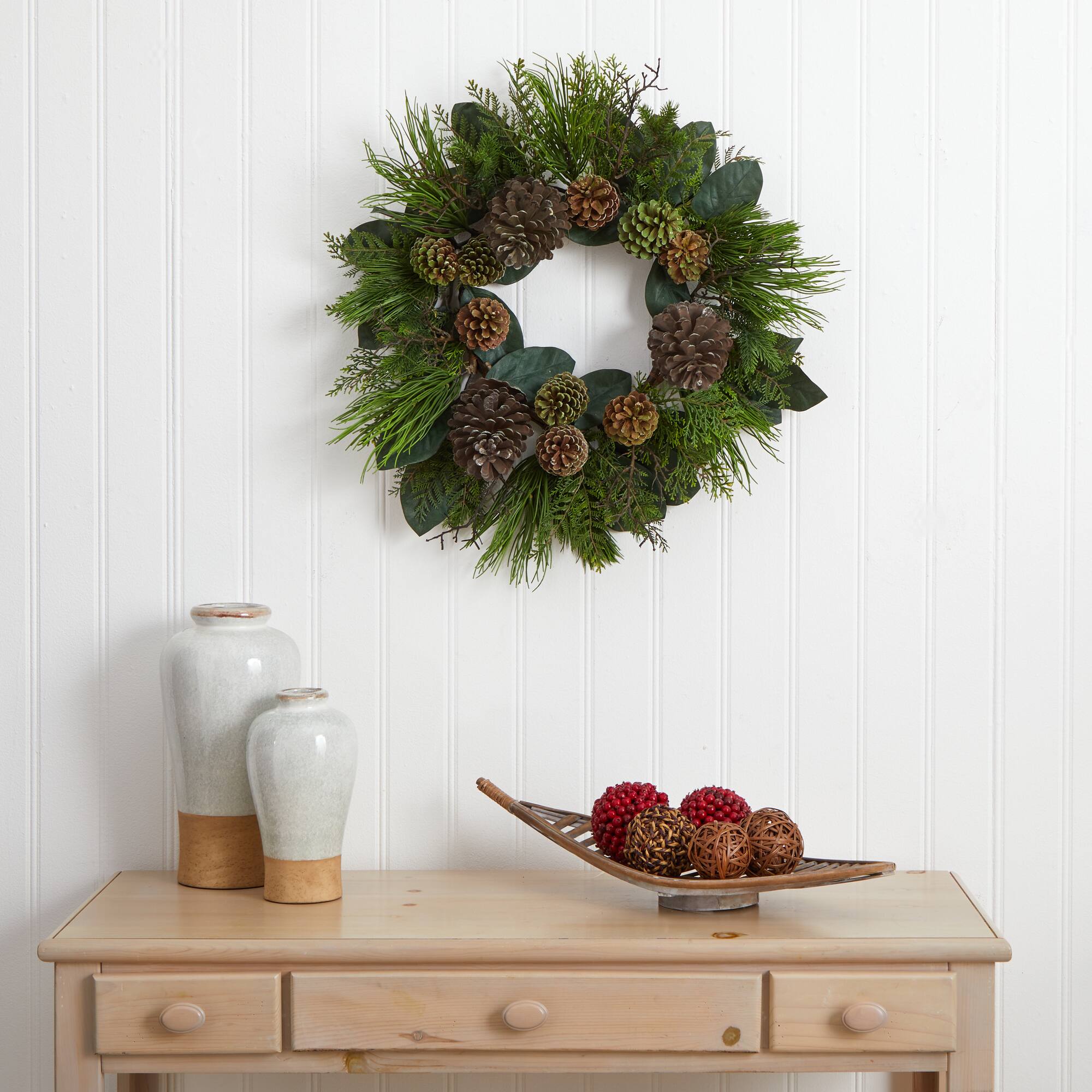 2.3ft. Pinecone &#x26; Pine Wreath