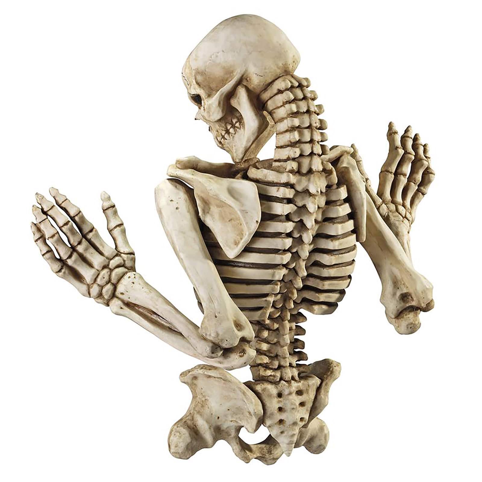Design Toscano 21" Ascending Evil Climbing Skeleton Wall Sculpture