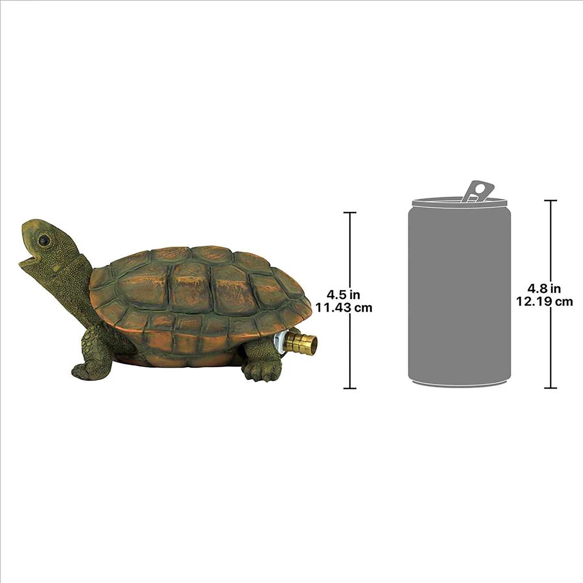 Design Toscano 9.5&#x22; Sprinkle the Turtle Piped Spitter Statue