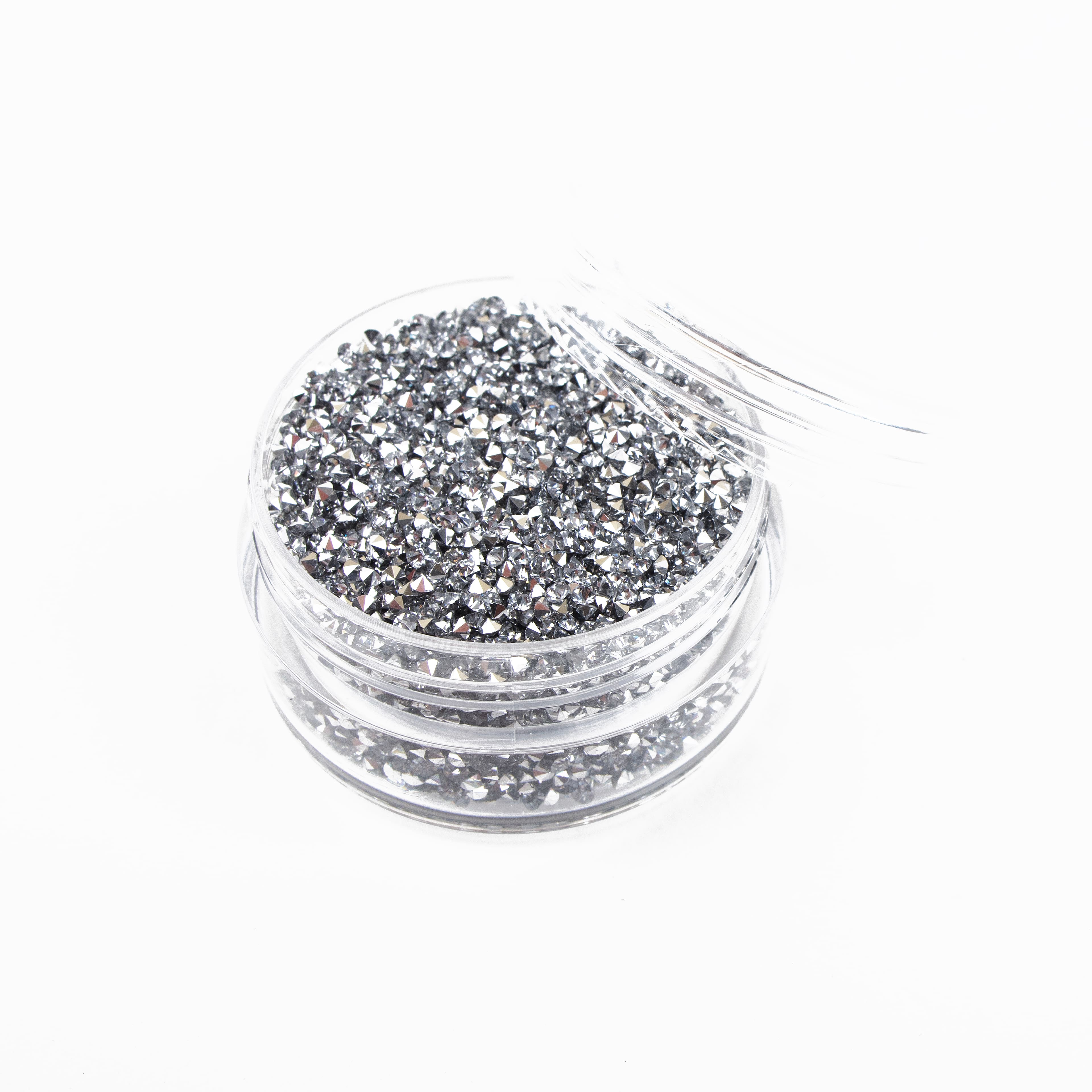 12 Pack: 1.2mm Glass Micro Rhinestones by Bead Landing™, 0.7oz.