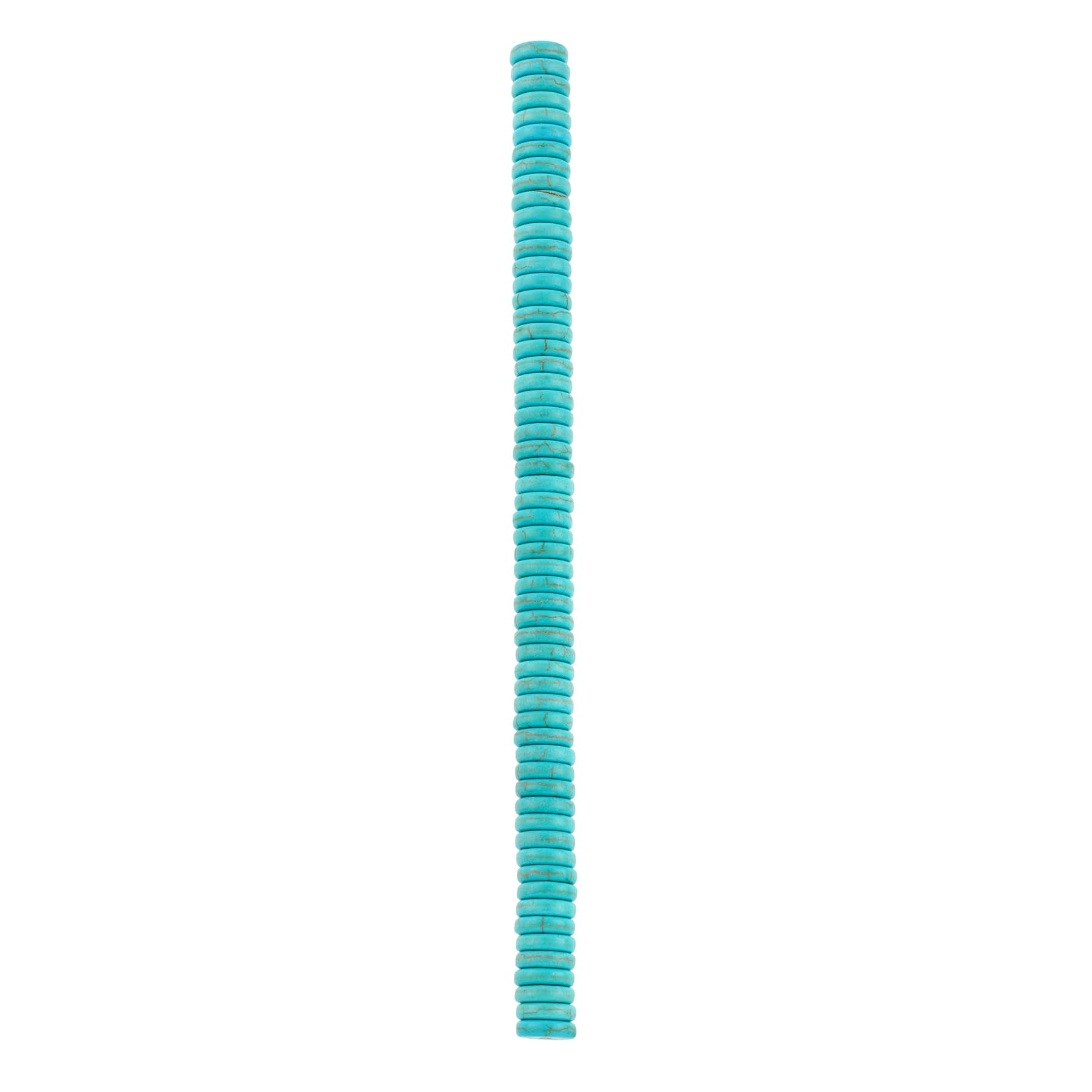 12 Pack: Turquoise Reconstituted Howlite Heishi Beads, 10mm by Bead Landing™
