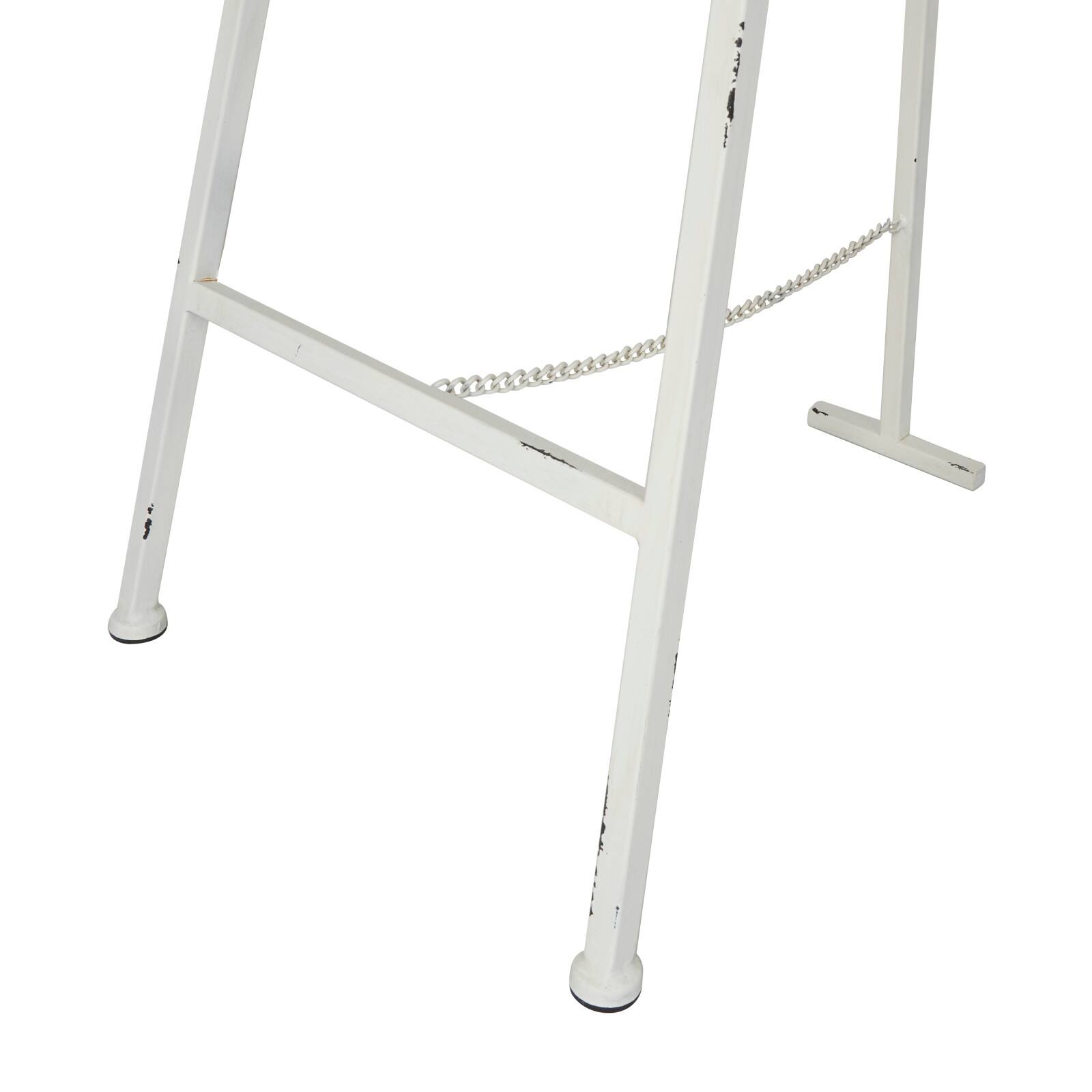 5.5ft. 3-Tier Adjustable White Metal Anchor Easel with Foldable Stand and Chain Support