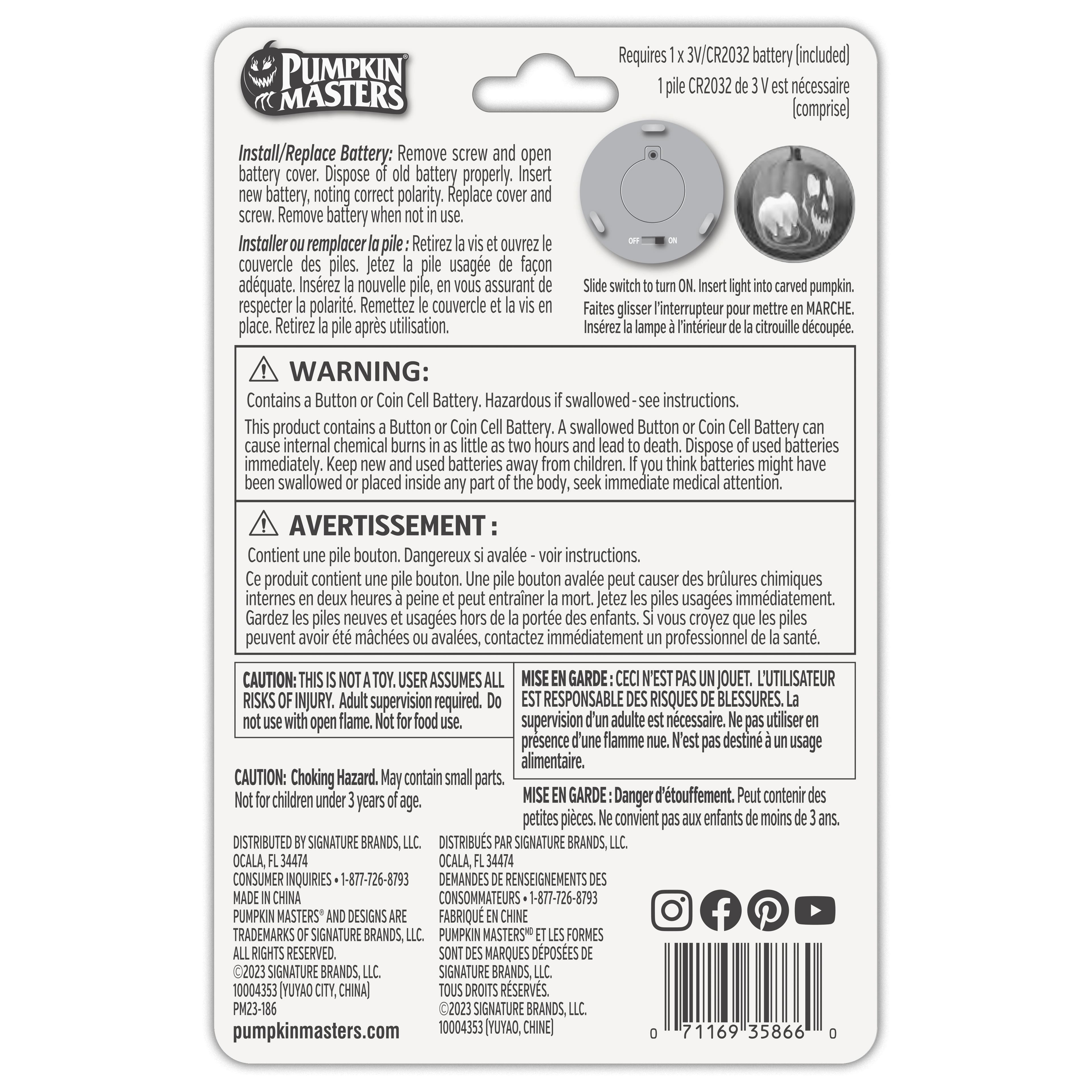 Pumpkin Masters® Xtreme Strobe Light Multicolored