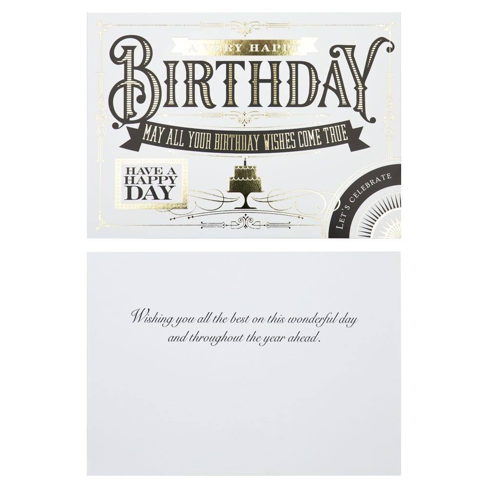 JAM Paper 5.625" x 7.875" Birthday Assortment Card Set, 25ct.