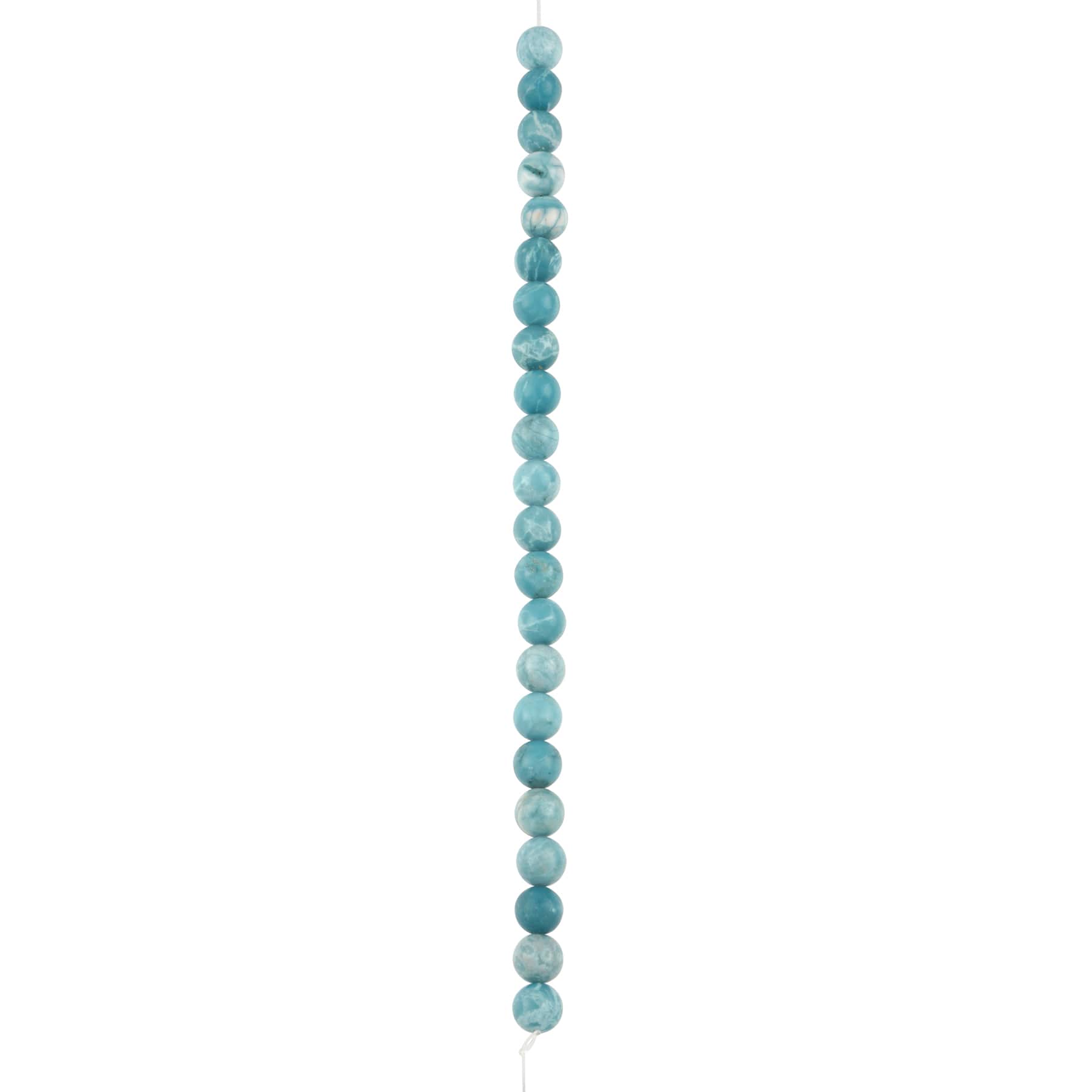 Reconstituted Larimar Round Beads, 7.5mm by Bead Landing™