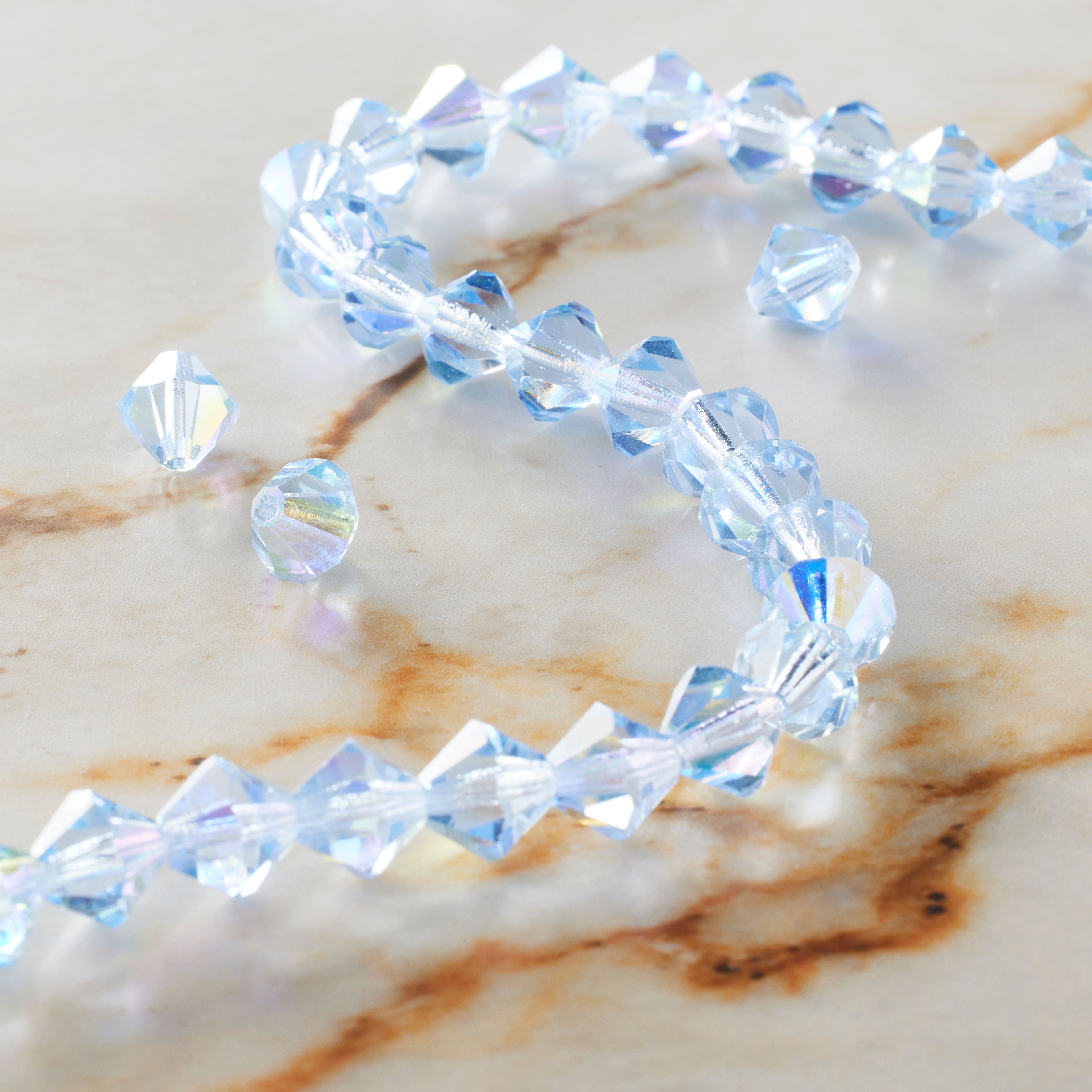 6 Pack: Preciosa Glass Crystal Bicone Beads, 8mm by Bead Landing™