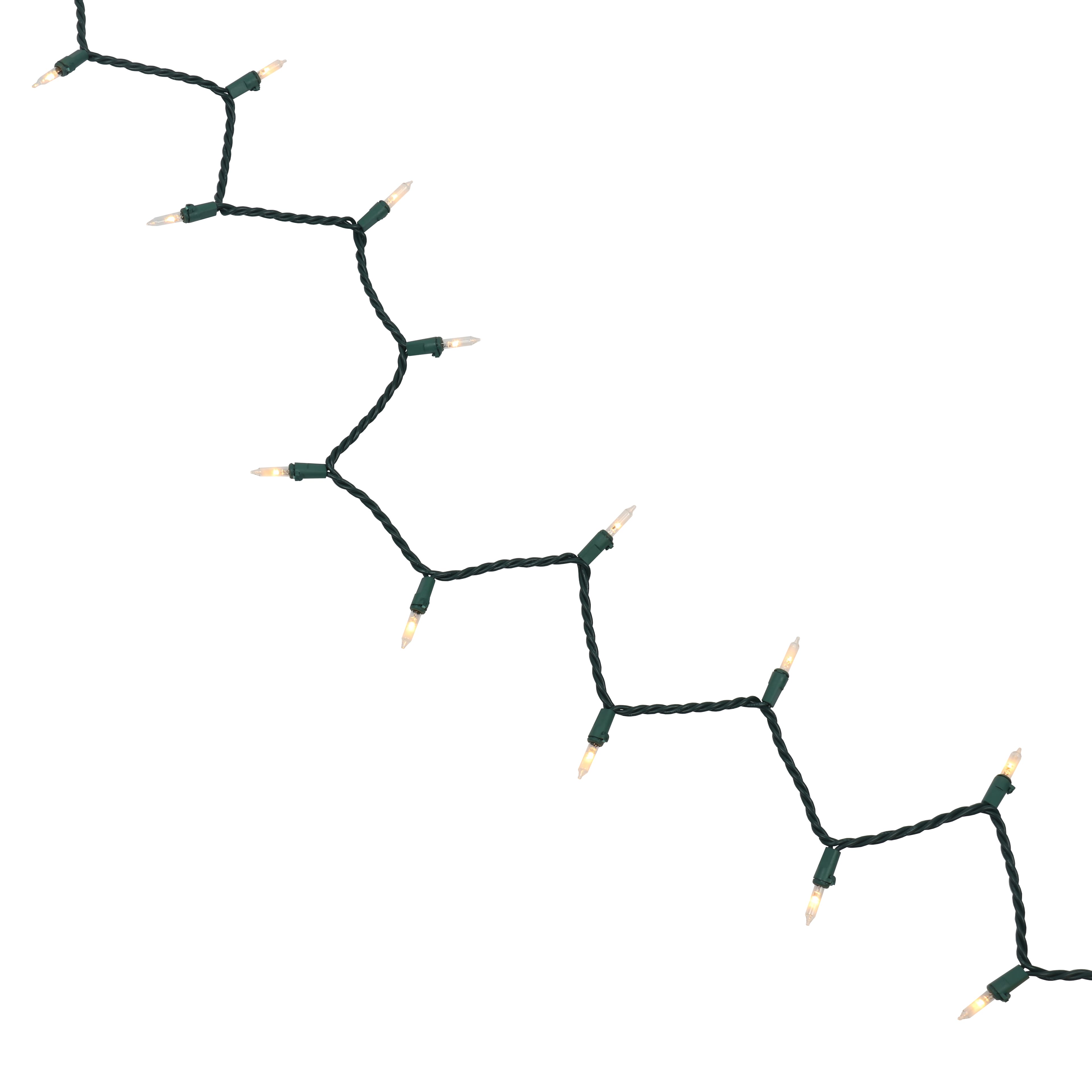 100ct. Warm White Mini LED Glass Twinkling String Lights on Green Wire by Ashland&#xAE;