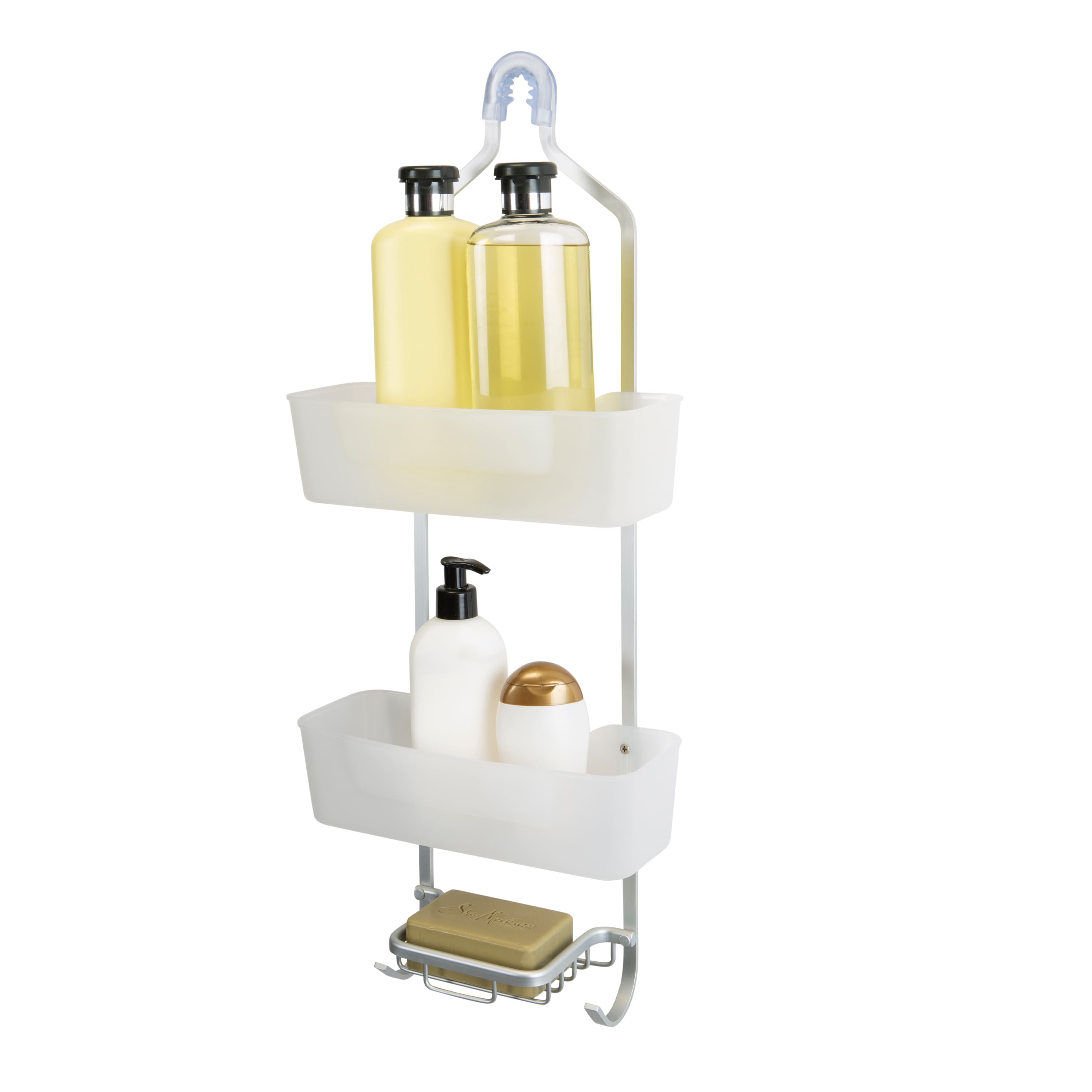 Bath Bliss White Aluminum Shower Caddy