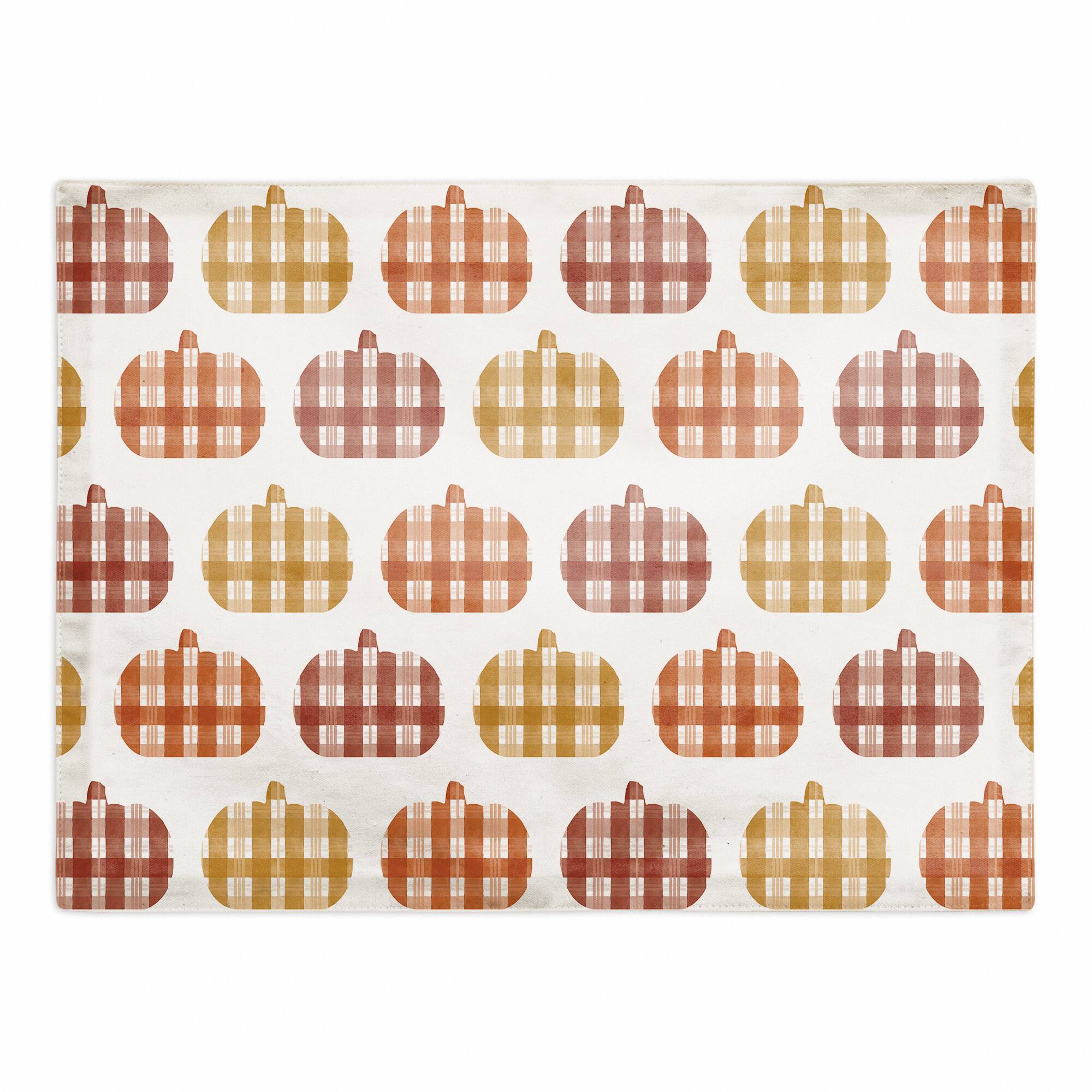 Plaid Pumpkins Poly Twill Placemat