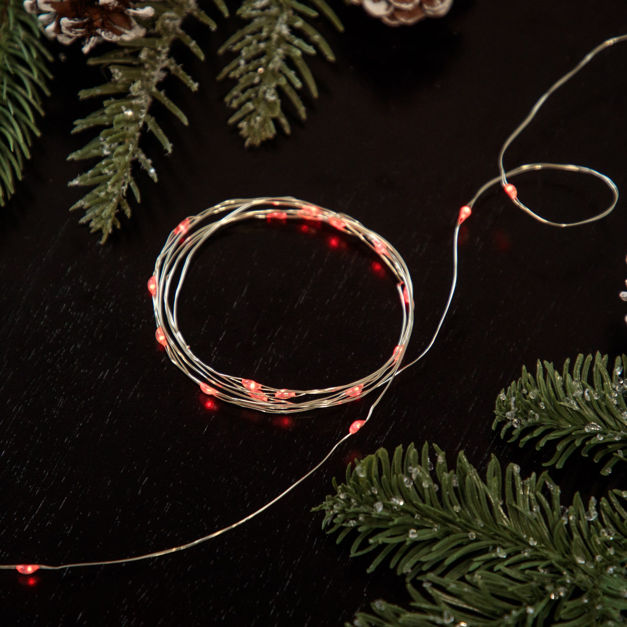 100ct. Red LED Micro Fairy String Lights with Copper Wire