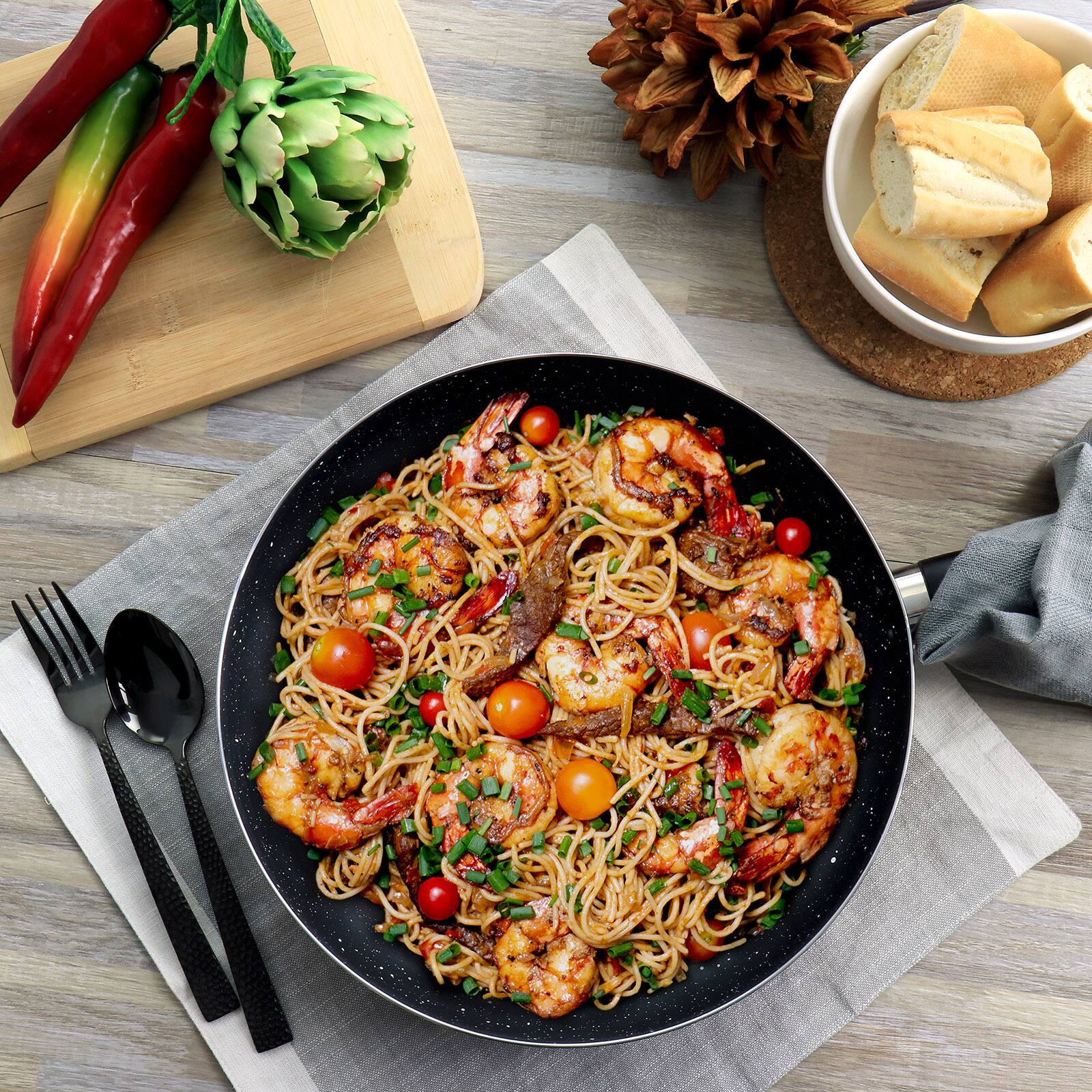 Oster Luneta 11.5" Teal Aluminum Nonstick Frying Pan