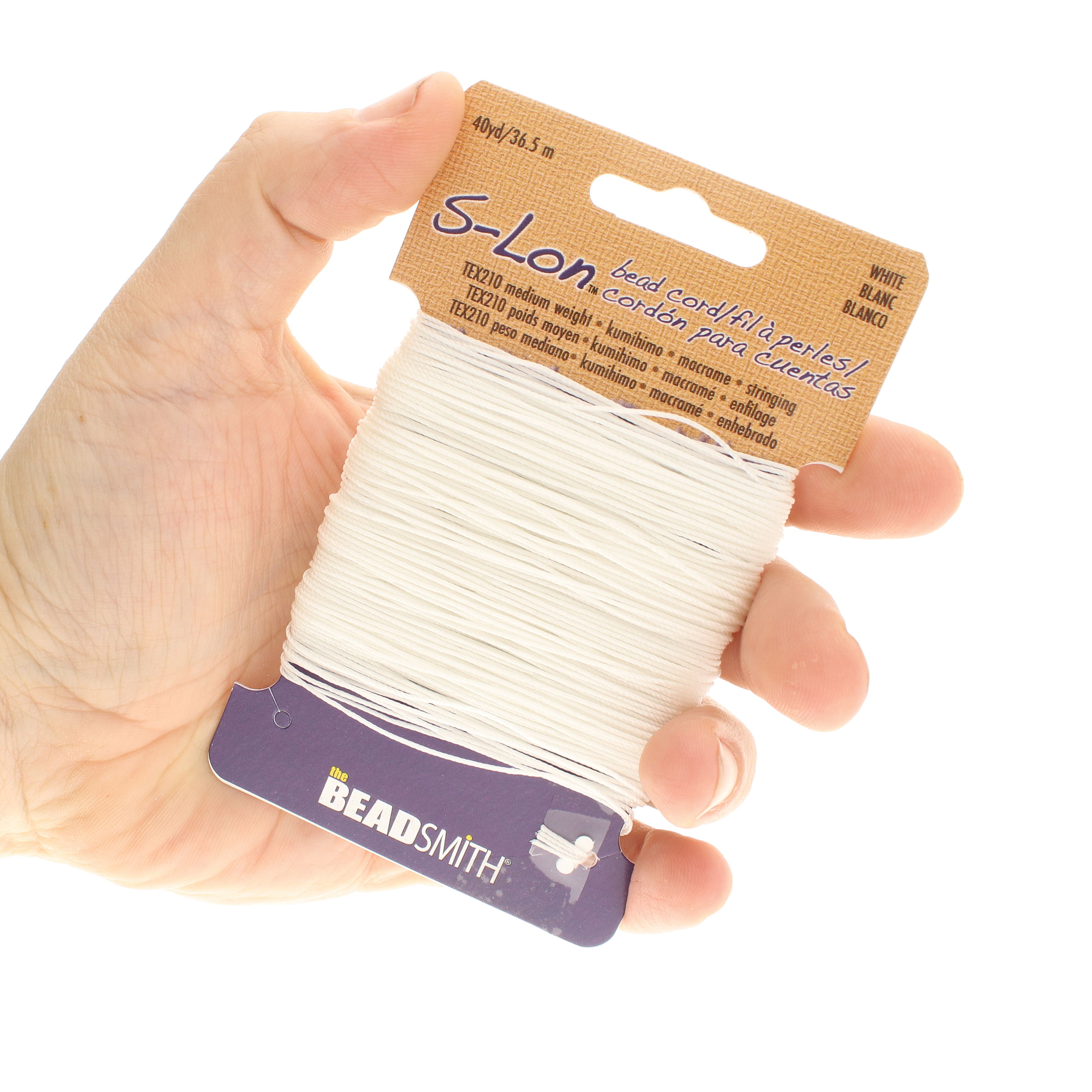12 Pack: The Beadsmith® S-Lon® 0.5mm White Bead Cord