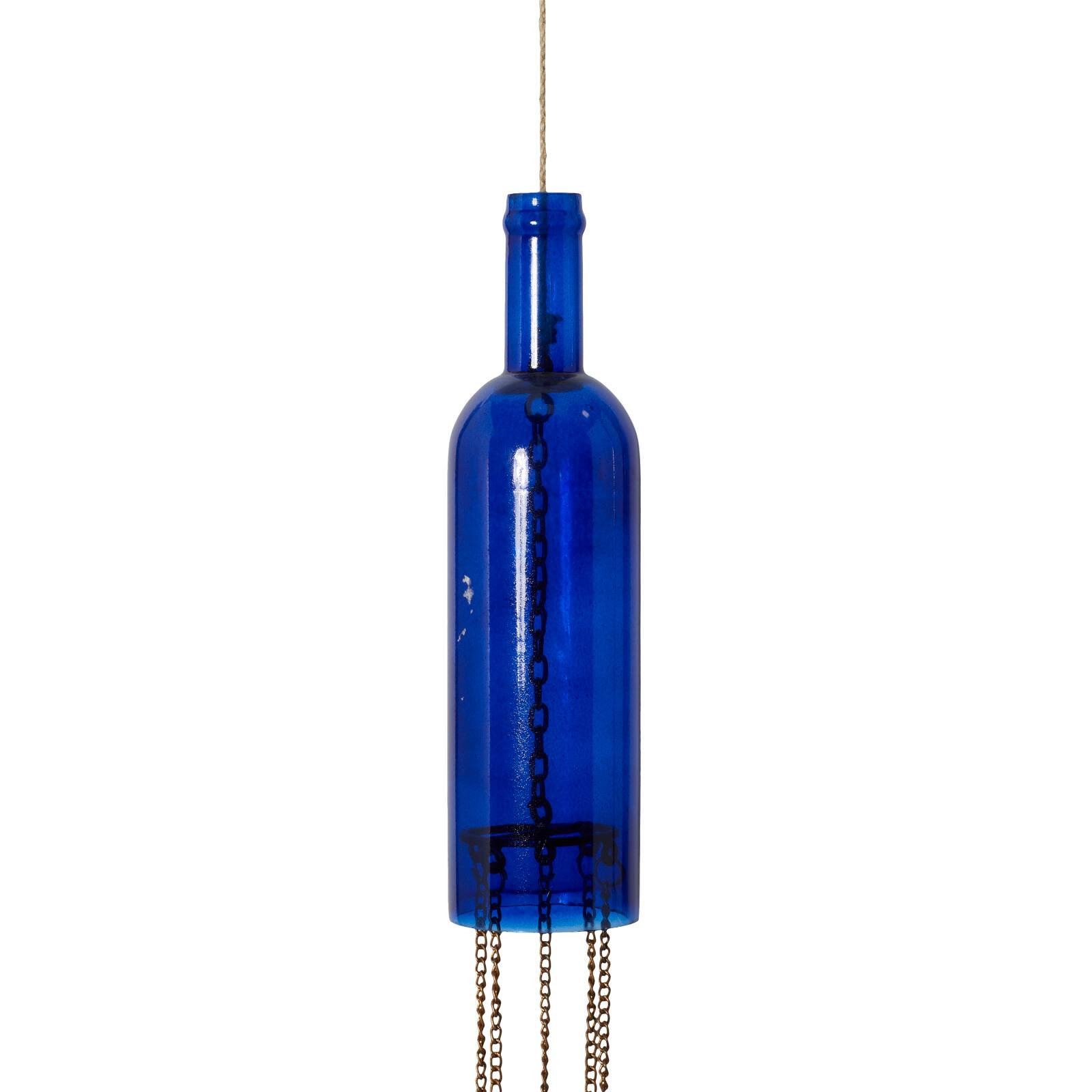 41&#x22; Blue Glass Eclectic Windchime