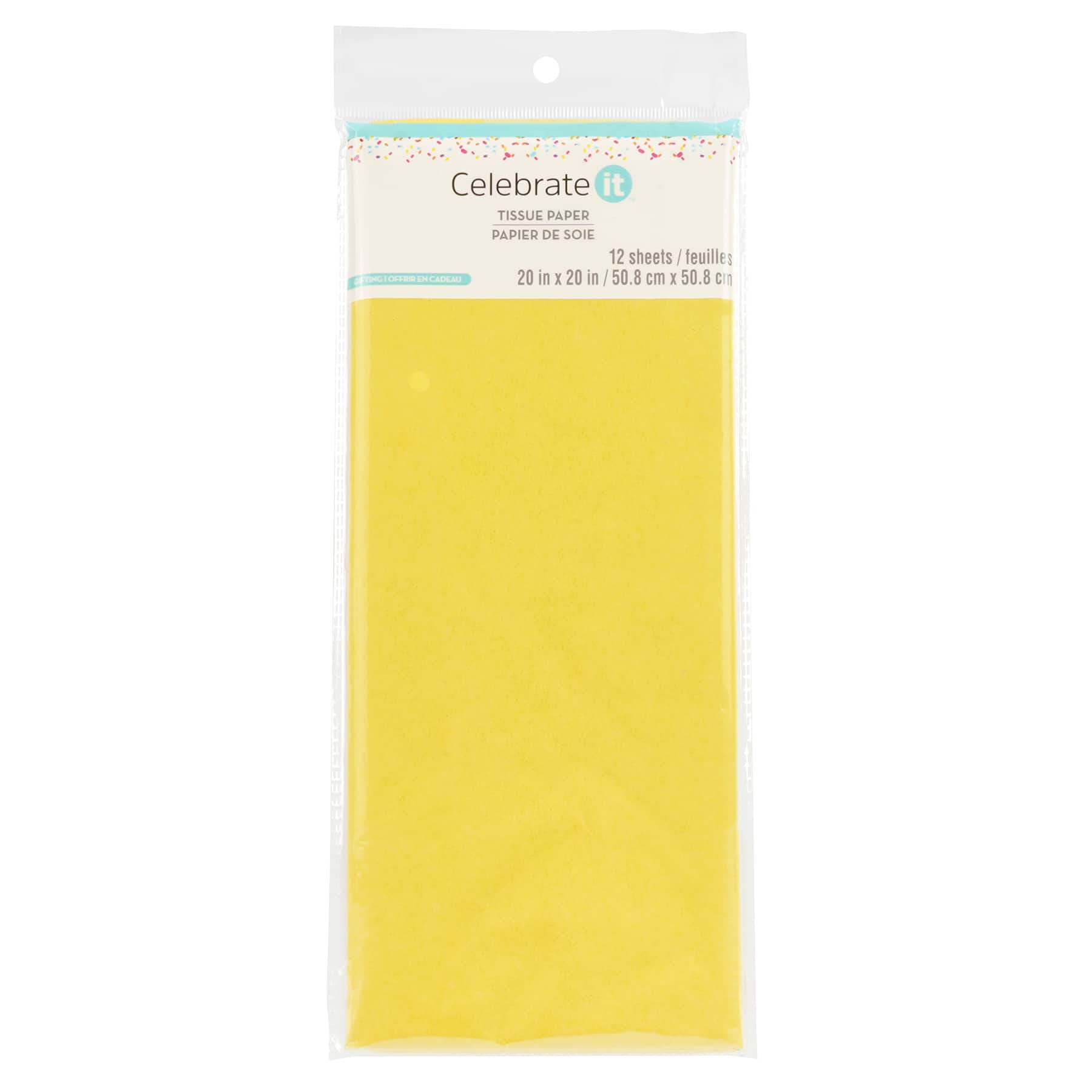 Yellow Tissue Paper by Celebrate It™, 12 Sheets