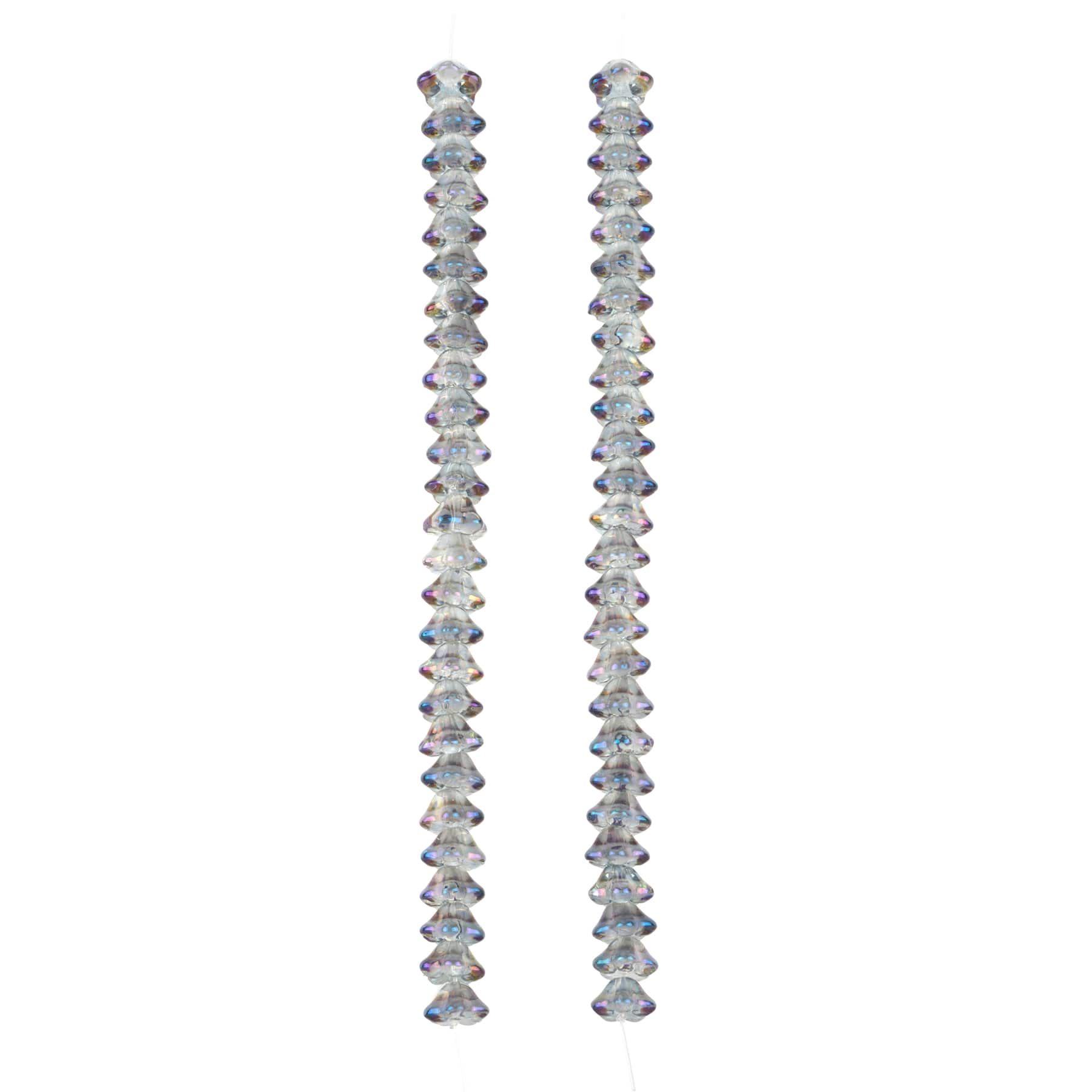 12 Pack: Purple AB Glass Flower Beads, 7.5mm by Bead Landing™