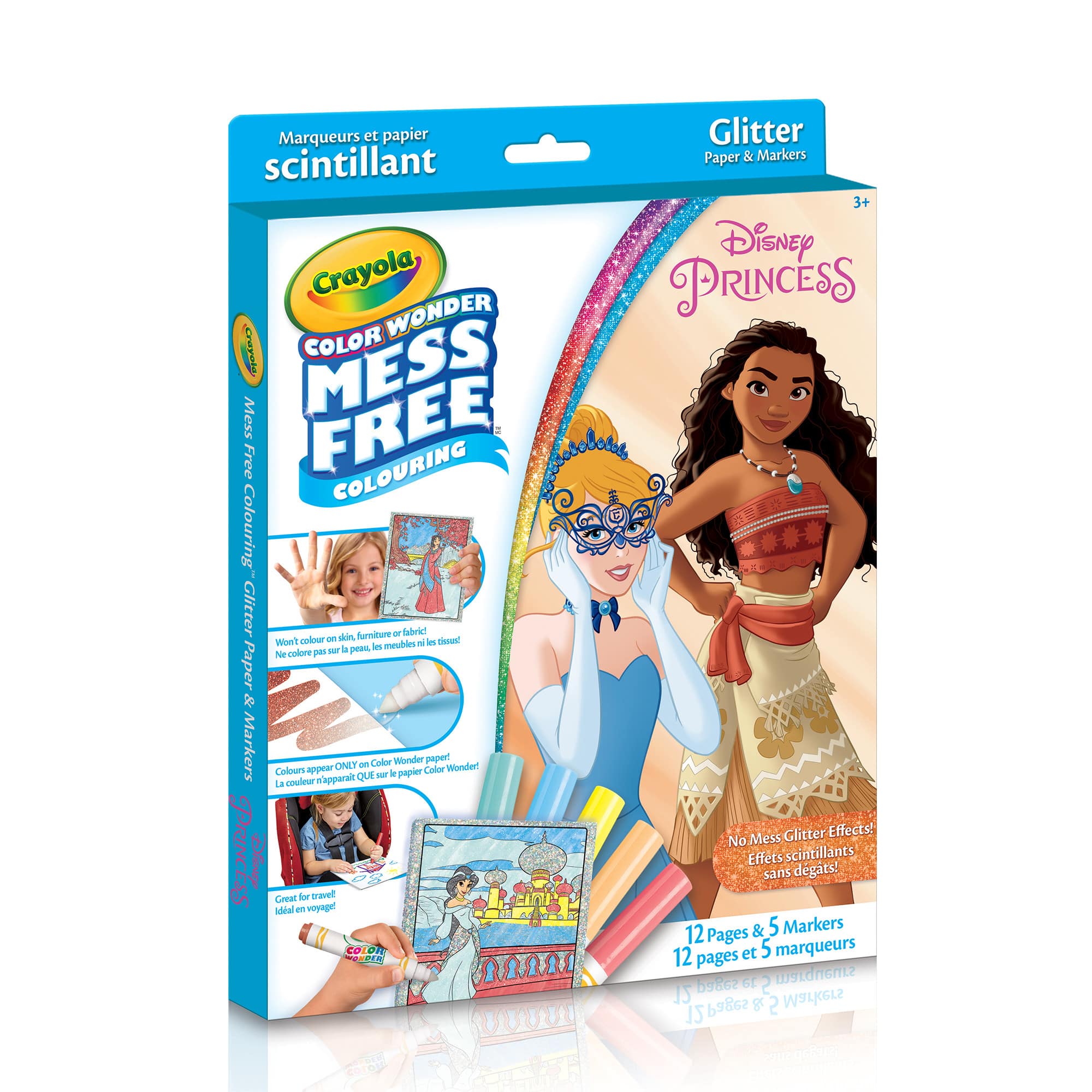Crayola Color Wonder Mess Free Coloring 18 Coloring Pages and 5 Markers Disney Princess 