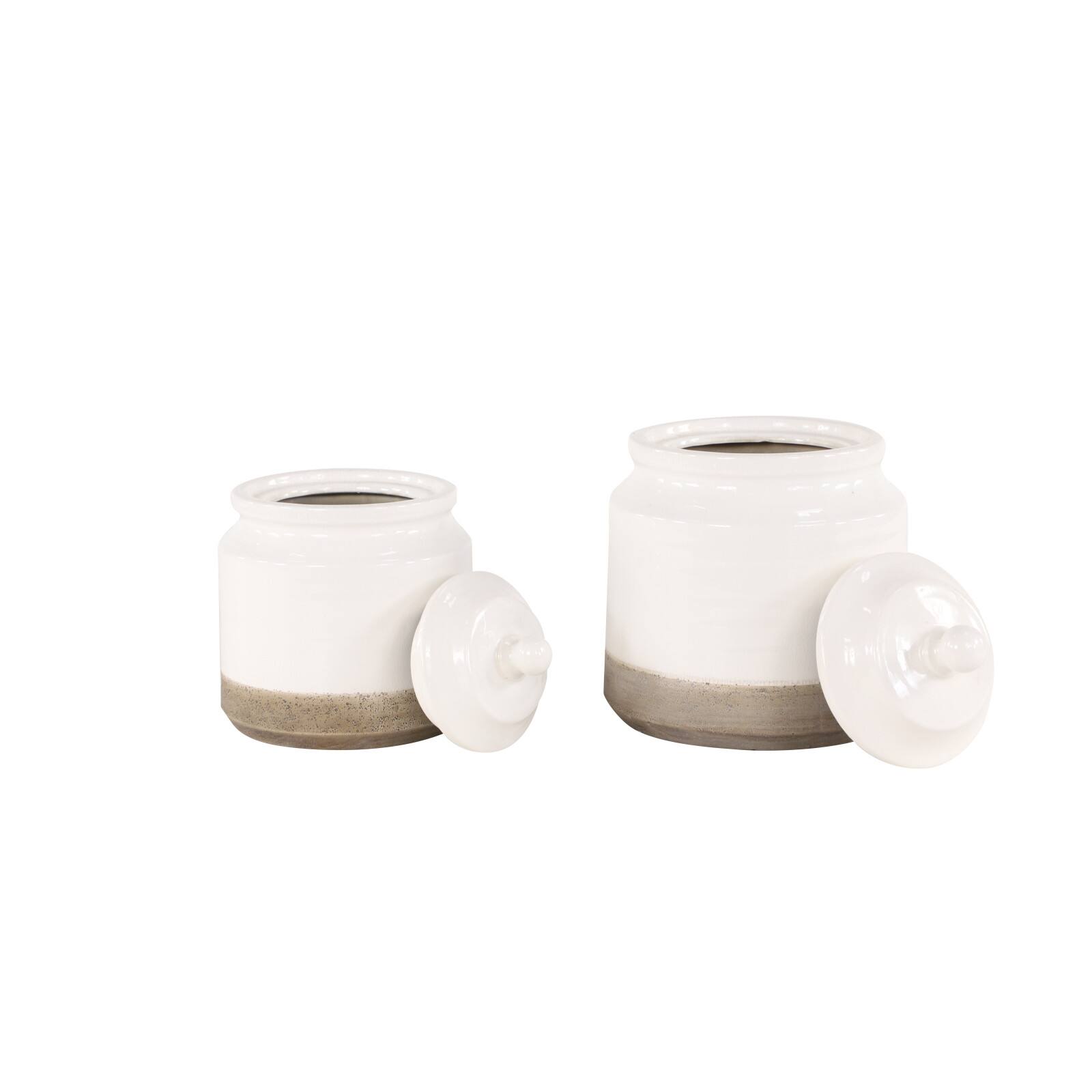 The Novogratz White Ceramic Vintage Decorative Jar Set | Michaels