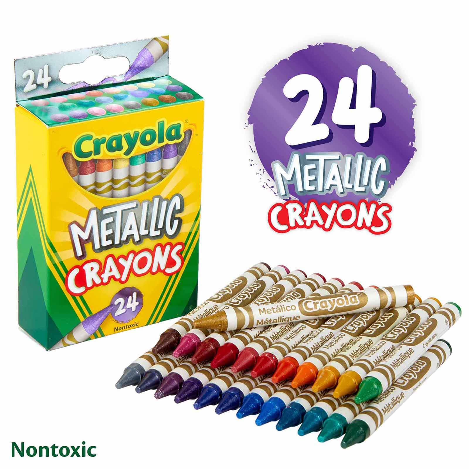 6 Packs: 24 ct. (144) Crayola® Metallic Crayons