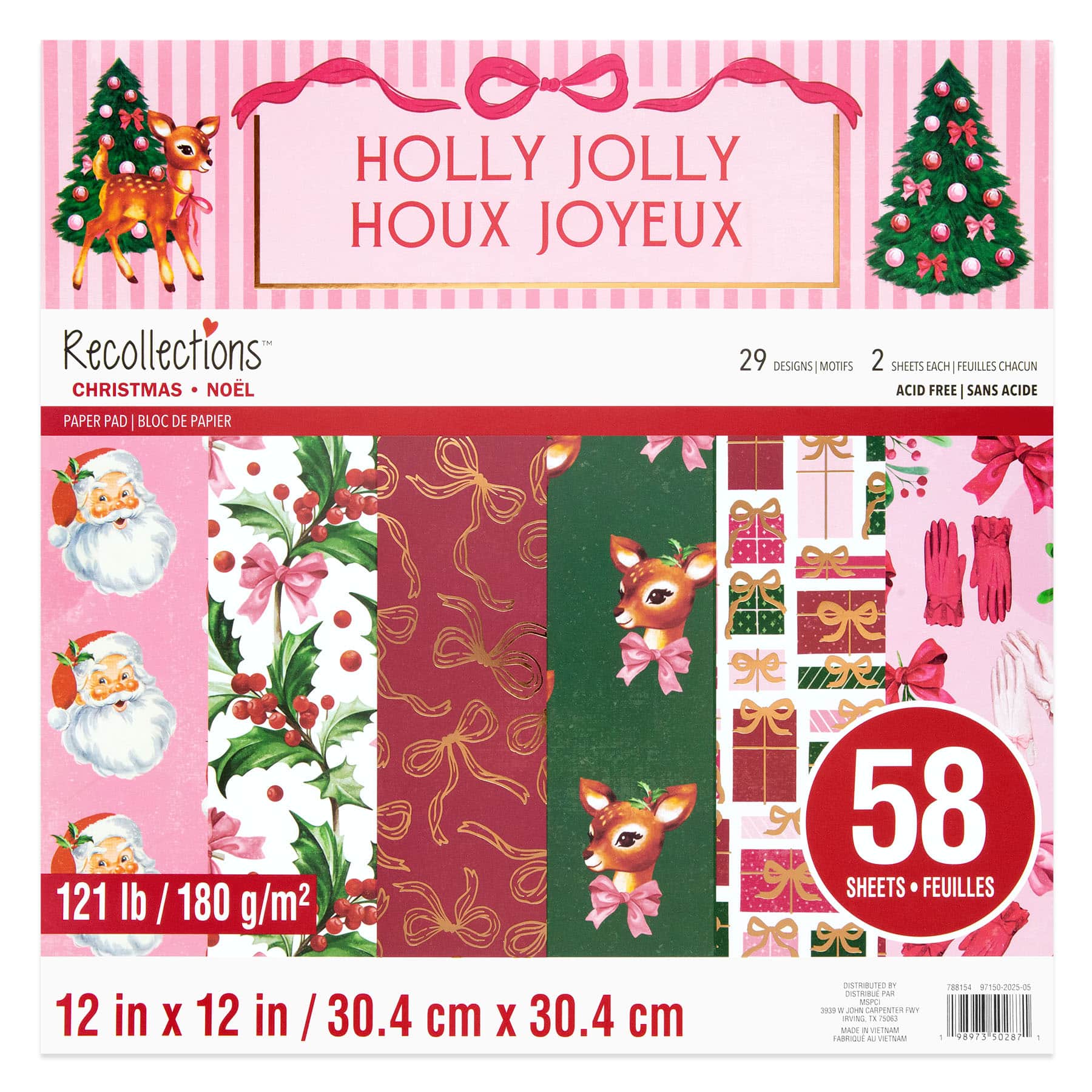12" x 12" Holly Jolly Paper Pad, 58 Sheets by Recollections™