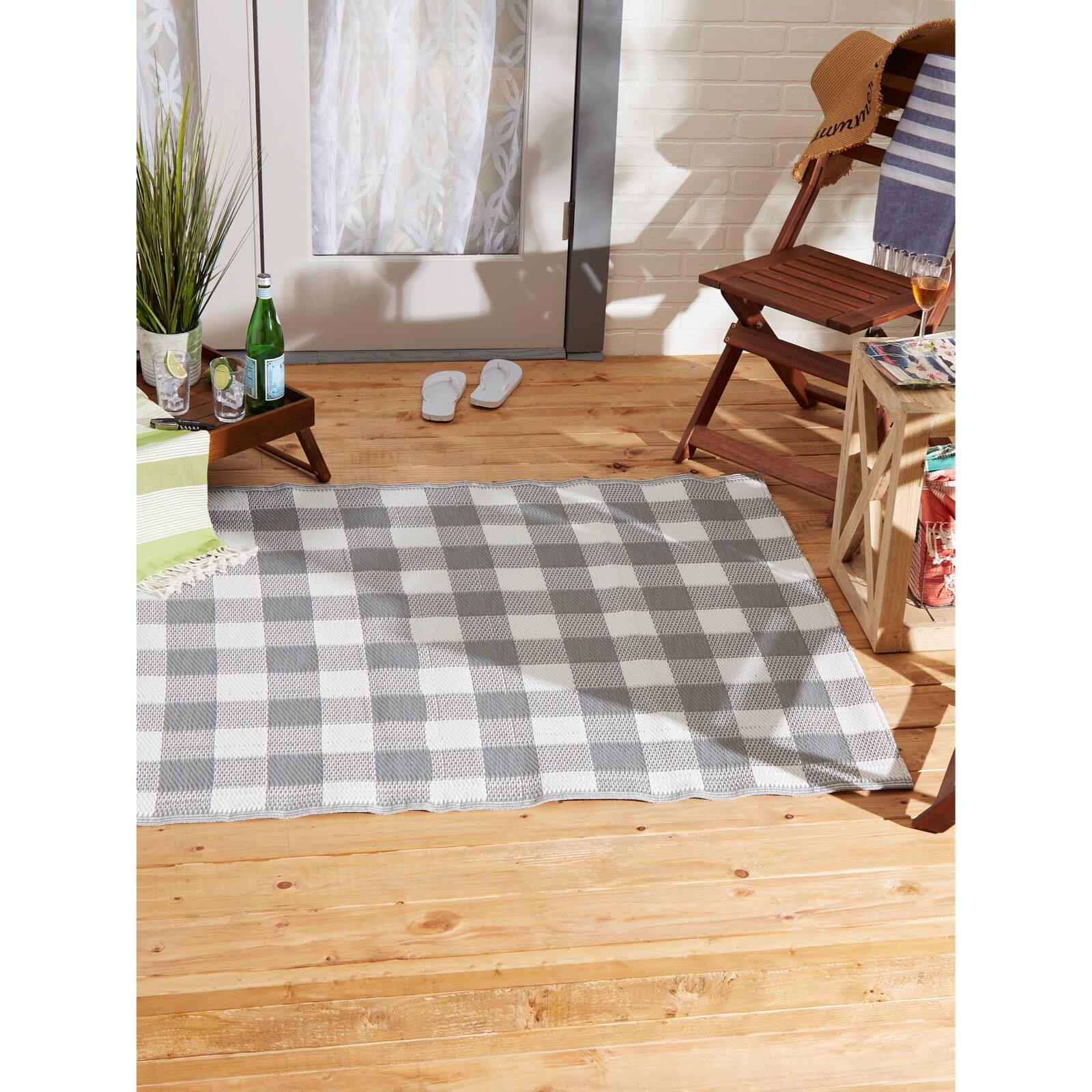 DII&#xAE; Buffalo Check Outdoor Rug, 4ft. x 6ft.