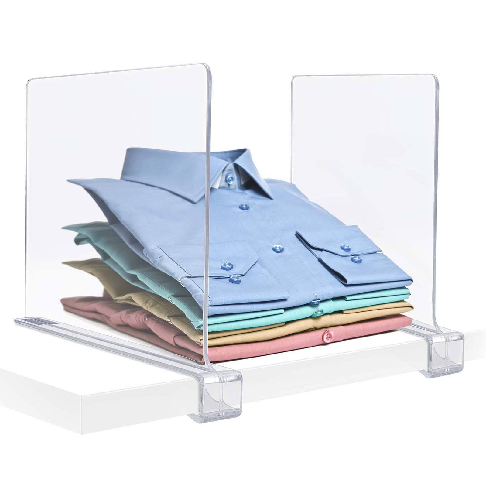 Sorbus 12.75&#x22; Modern Clear Acrylic Shelf Dividers