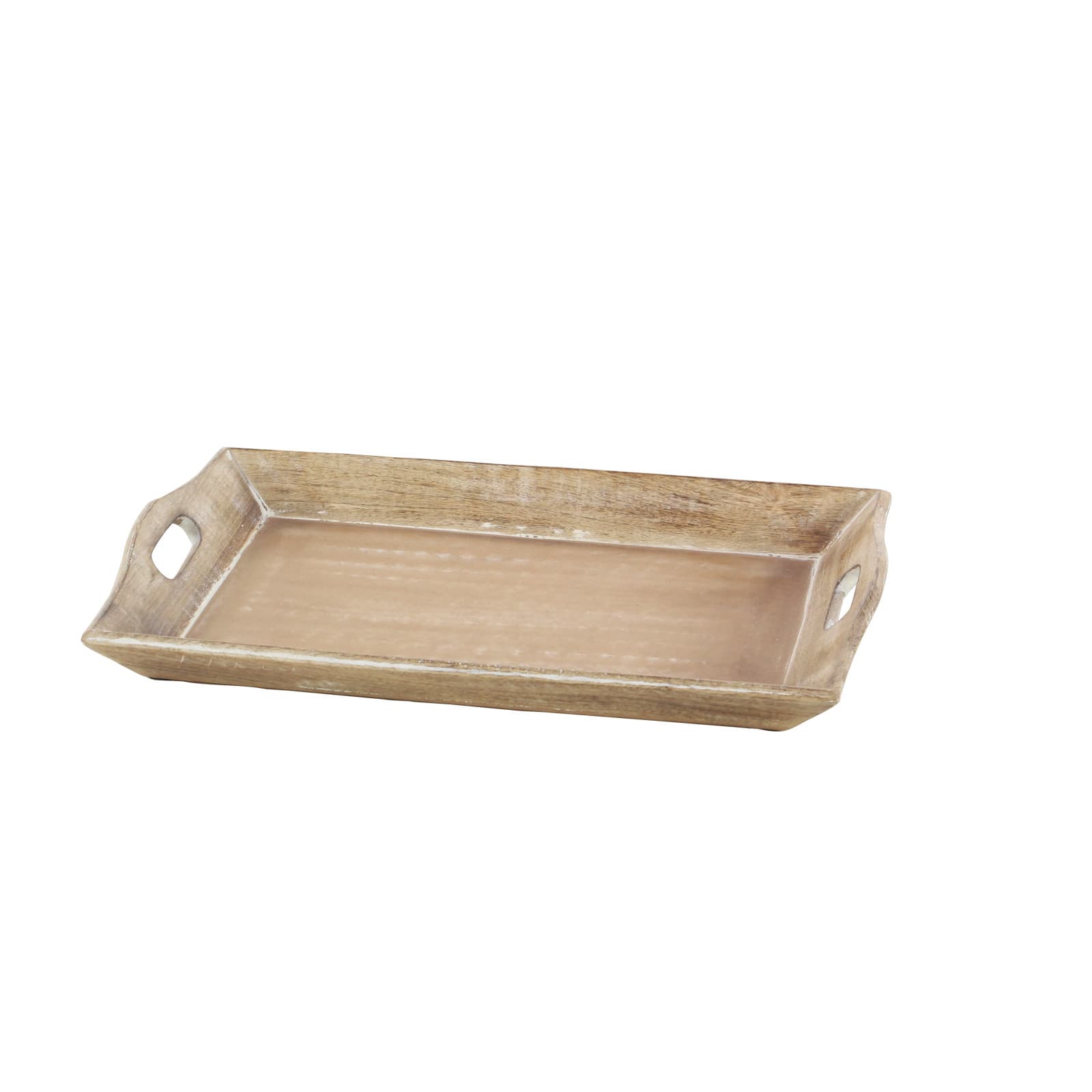 Brown Mango Wood Traditional Tray Set