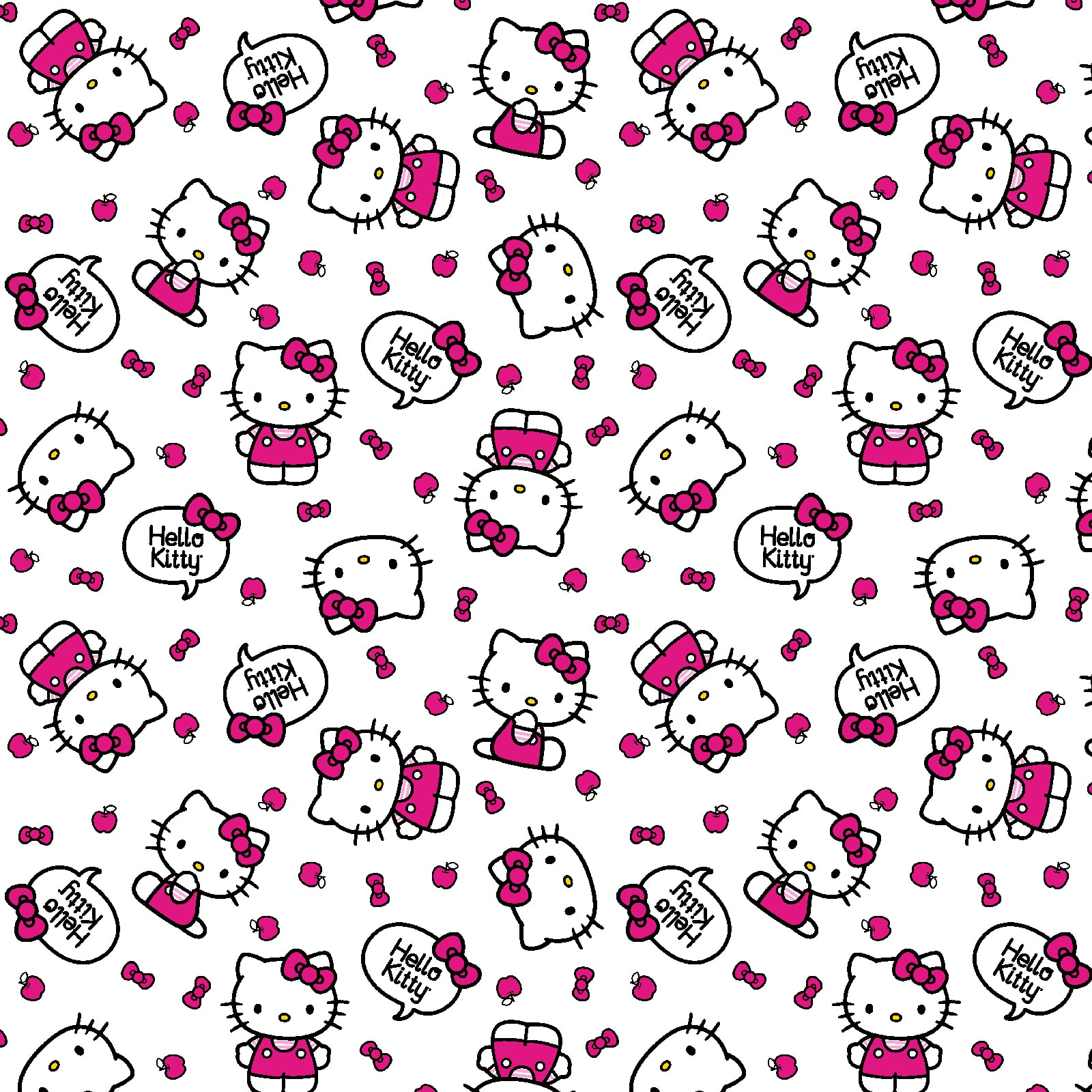 Hello Kitty Pink Cotton Fabric