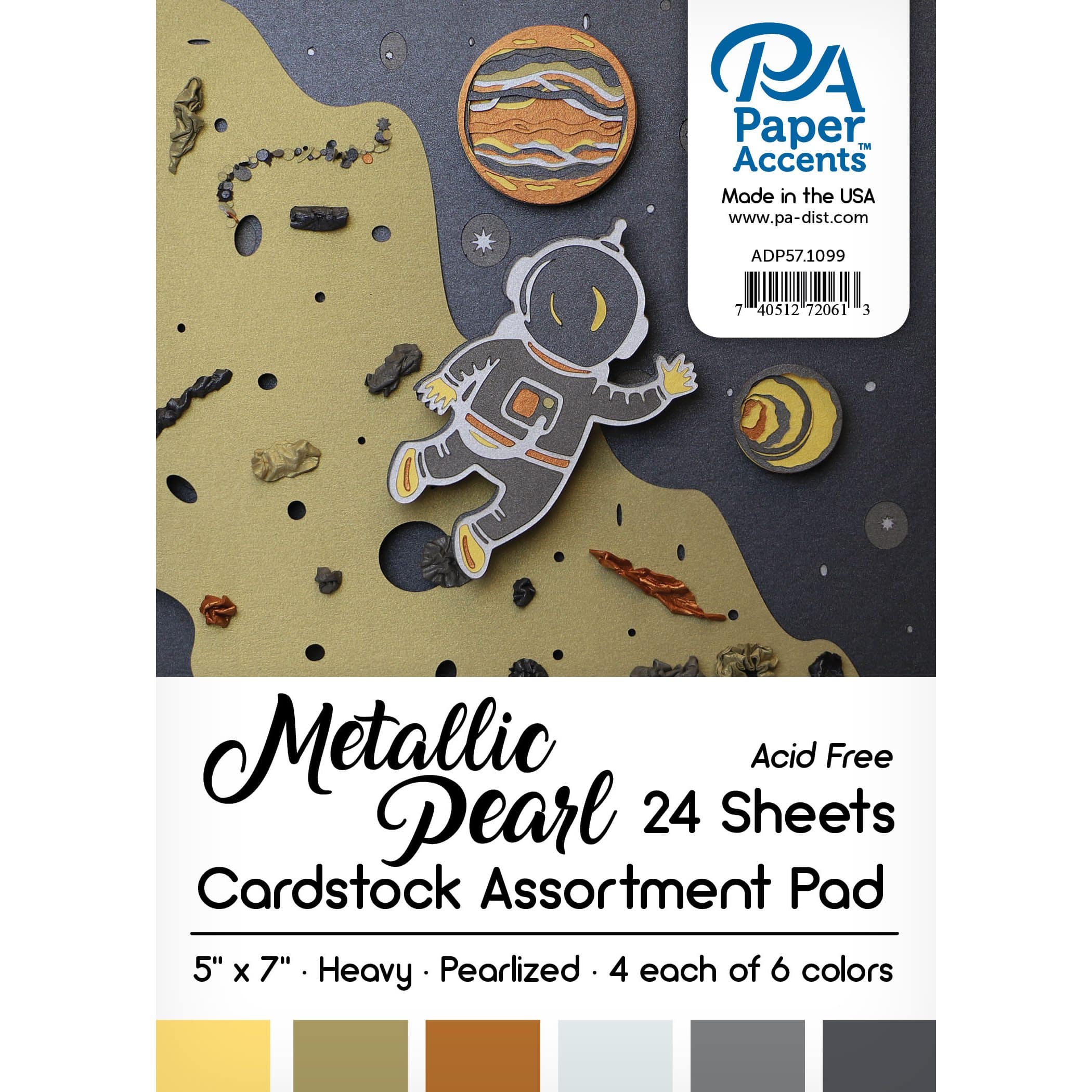 PA Paper™ Accents Metallic Pearl 5 x 7 Cardstock Pad, 24 Sheets